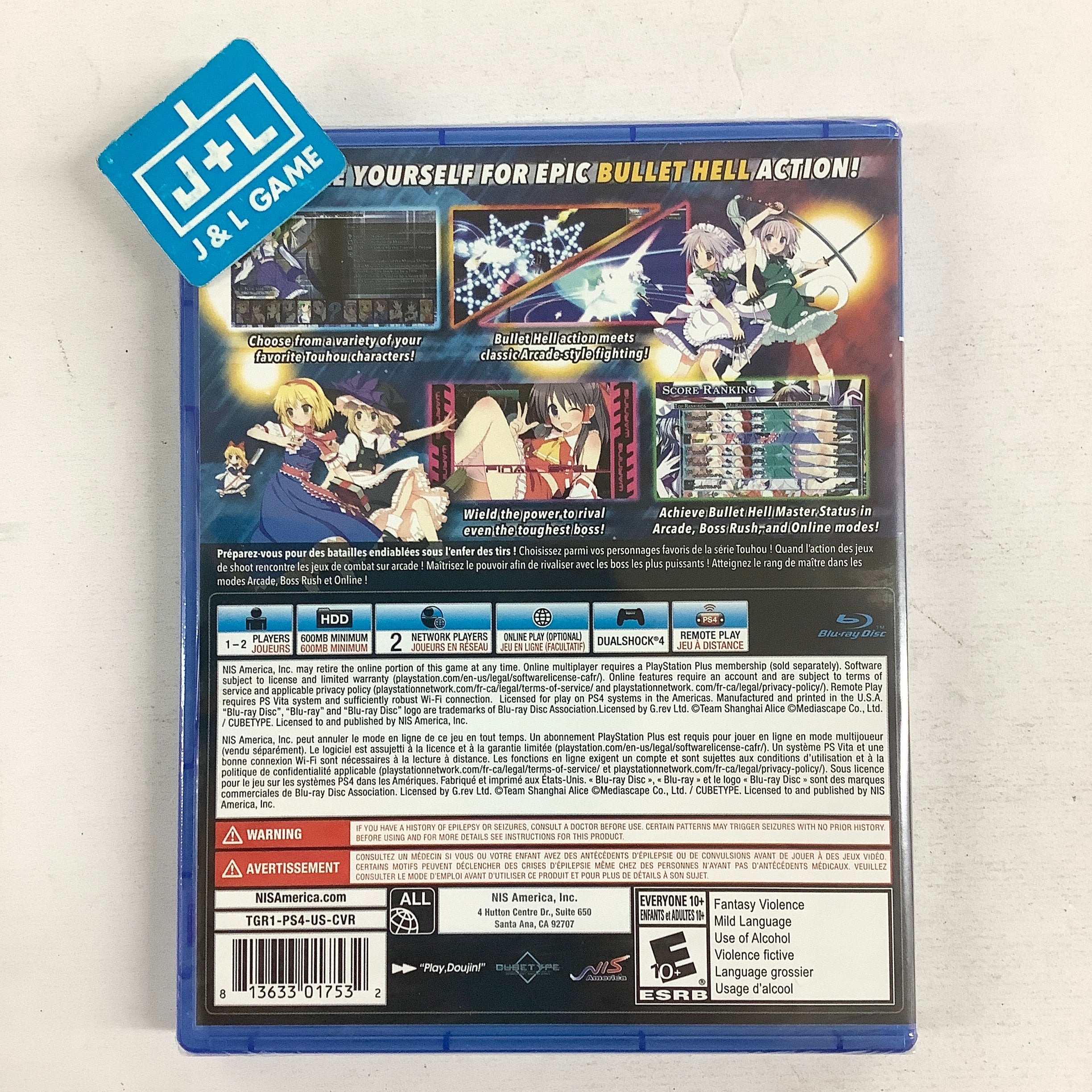 Touhou Genso Rondo: Bullet Ballet - (PS4) PlayStation 4 Video Games NIS America