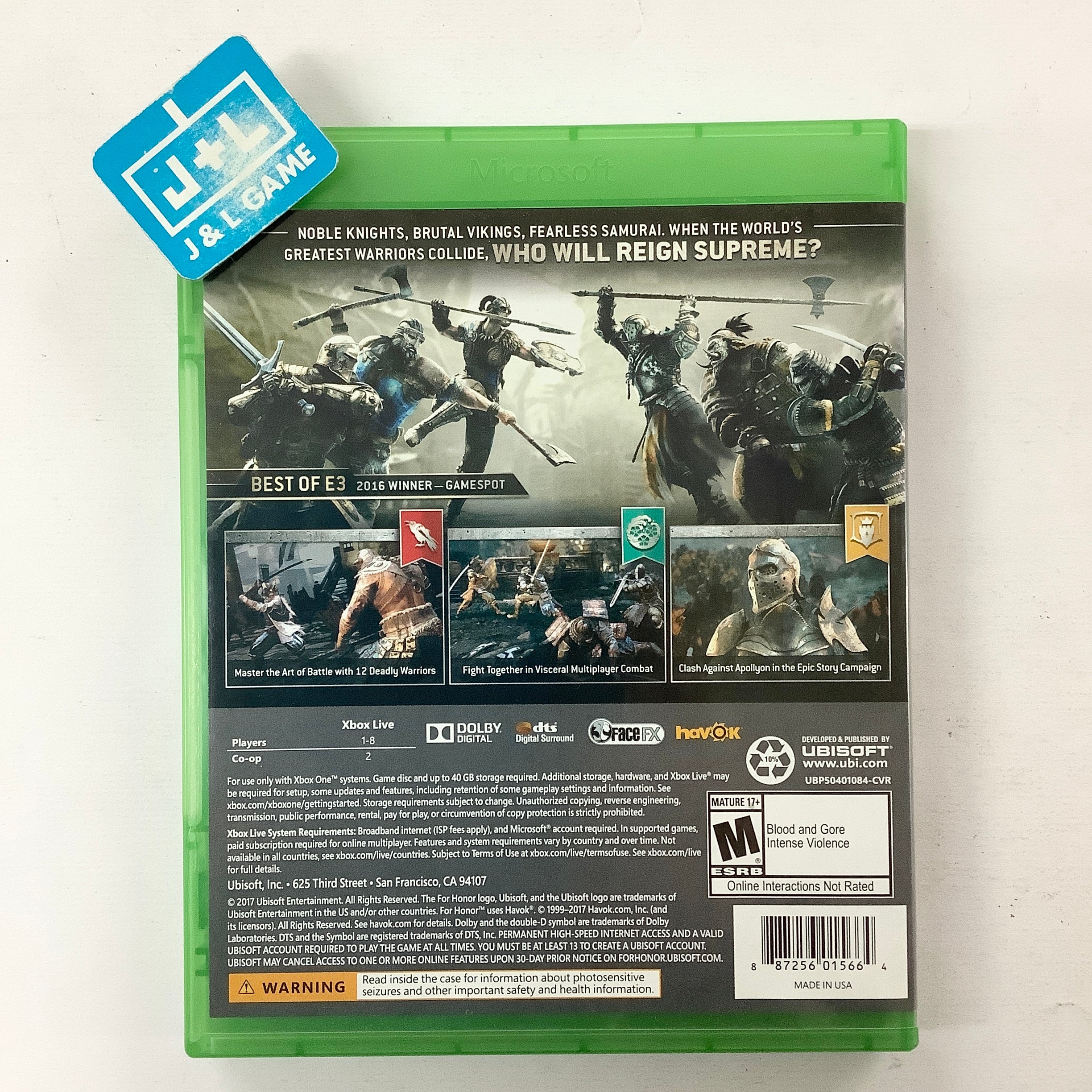 For Honor - (XB1) Xbox One [Pre-Owned] Video Games Ubisoft   