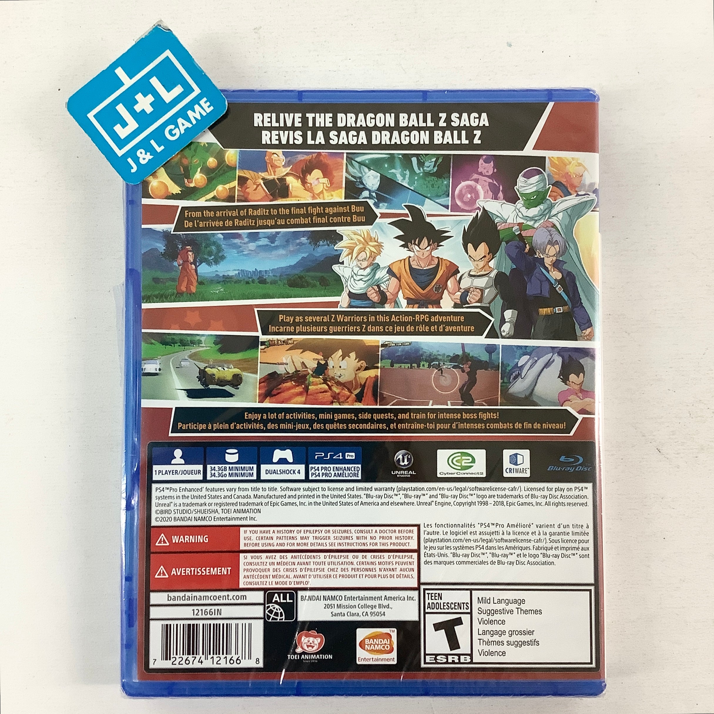 Dragon Ball Z: Kakarot - (PS4) PlayStation 4 Video Games Bandai