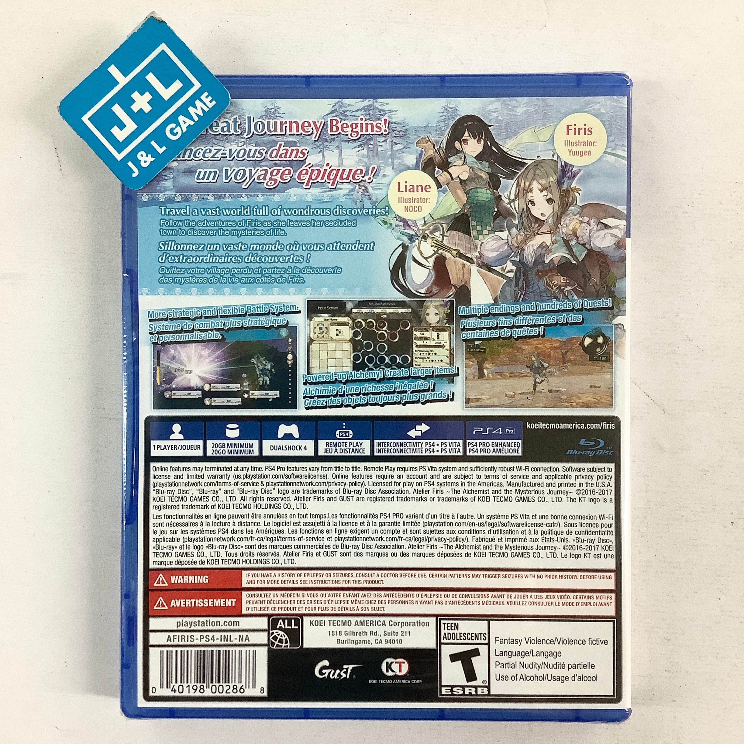 Atelier Firis: The Alchemist and the Mysterious Journey - (PS4) PlayStation 4 Video Games Koei Tecmo Games