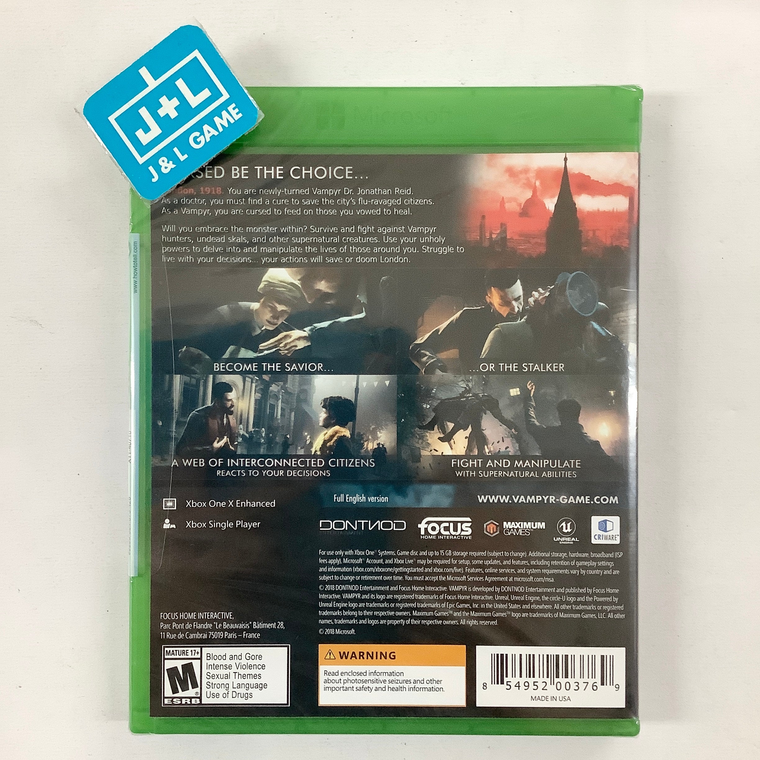 Vampyr - (XB1) Xbox One Video Games Focus Home Interactive   