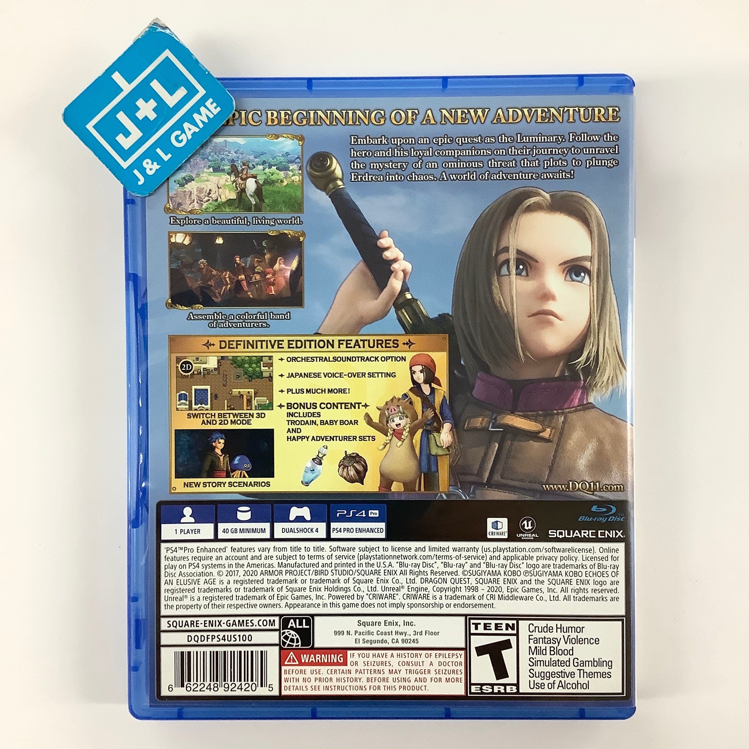 Dragon Quest XI S: Echoes of An Elusive Age Definitive Edition - (PS4) PlayStation 4 [Pre-Owned] Video Games Square Enix