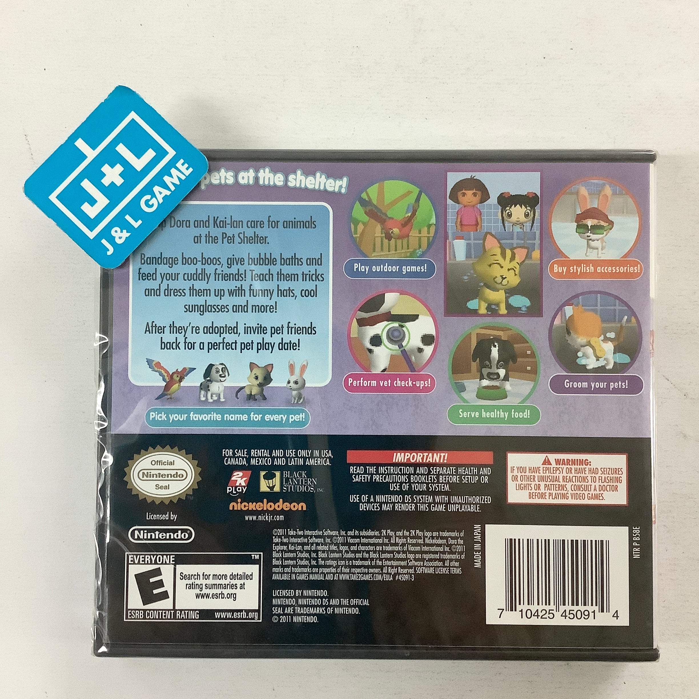 Dora & Kai-Lan's Pet Shelter - (NDS) Nintendo DS Video Games 2K Play   