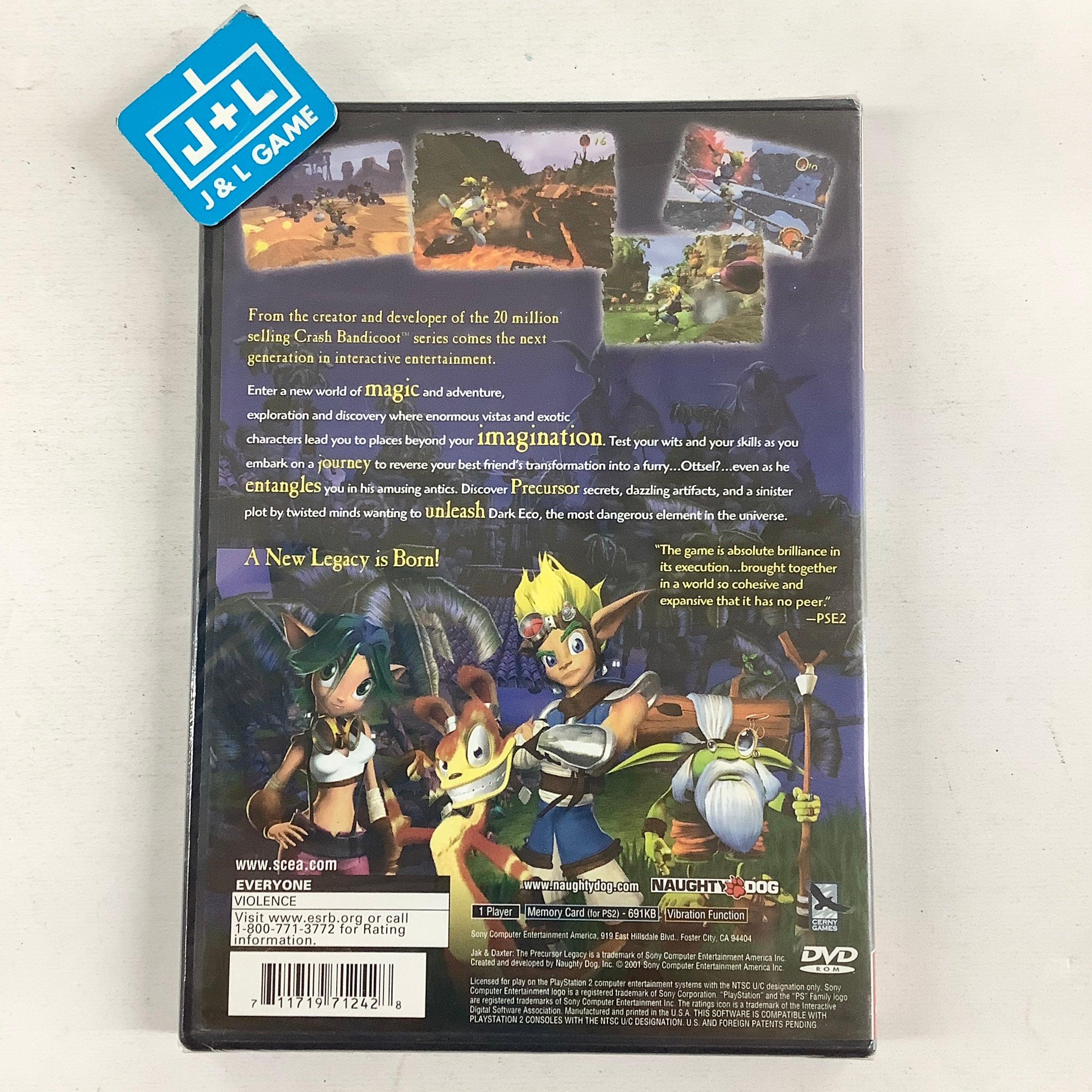 Jak and Daxter: The Precursor Legacy (Greatest Hits) - (PS2) PlayStation 2 Video Games SCEA