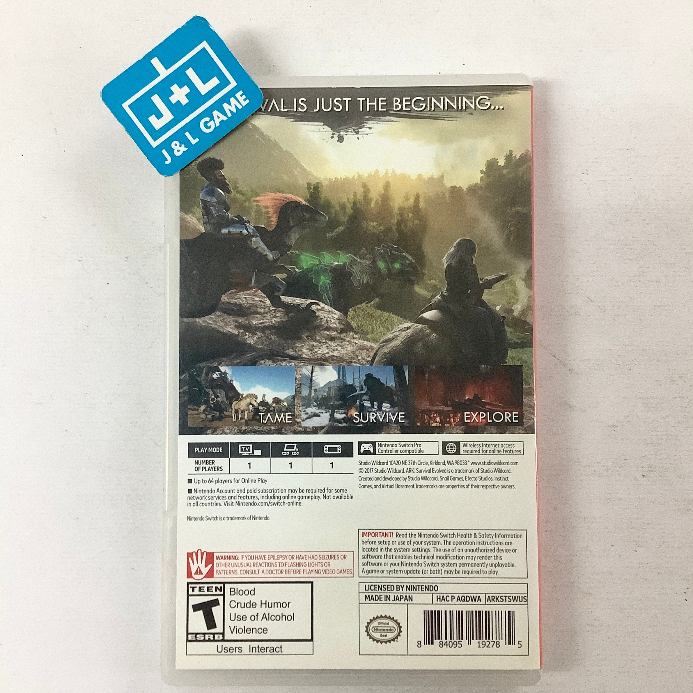 ARK: Survival Evolved - (NSW) Nintendo Switch [Pre-Owned] Video Games Studio Wildcard   