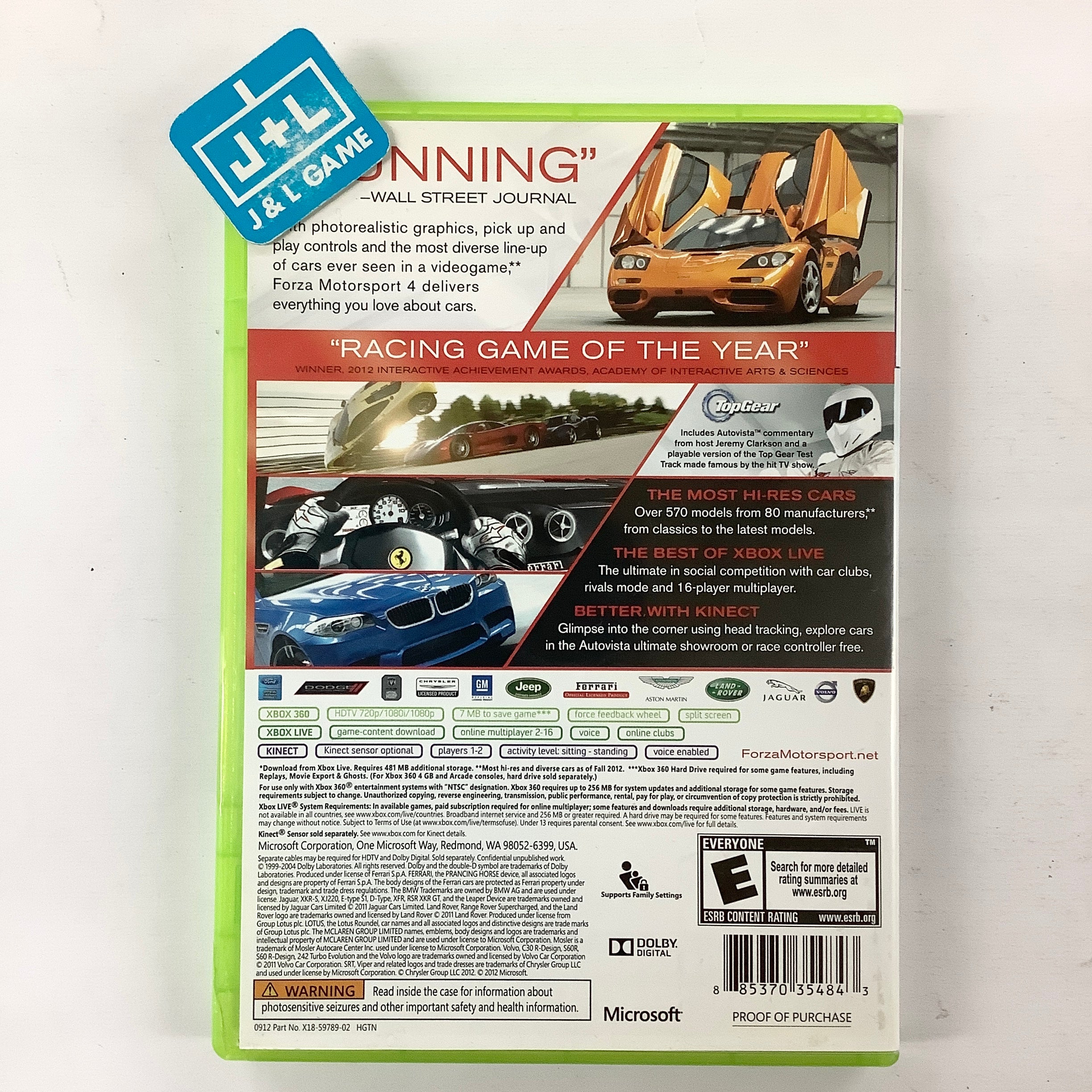 Forza Motorsport (Racing Game of the Year Edition) Xbox 360