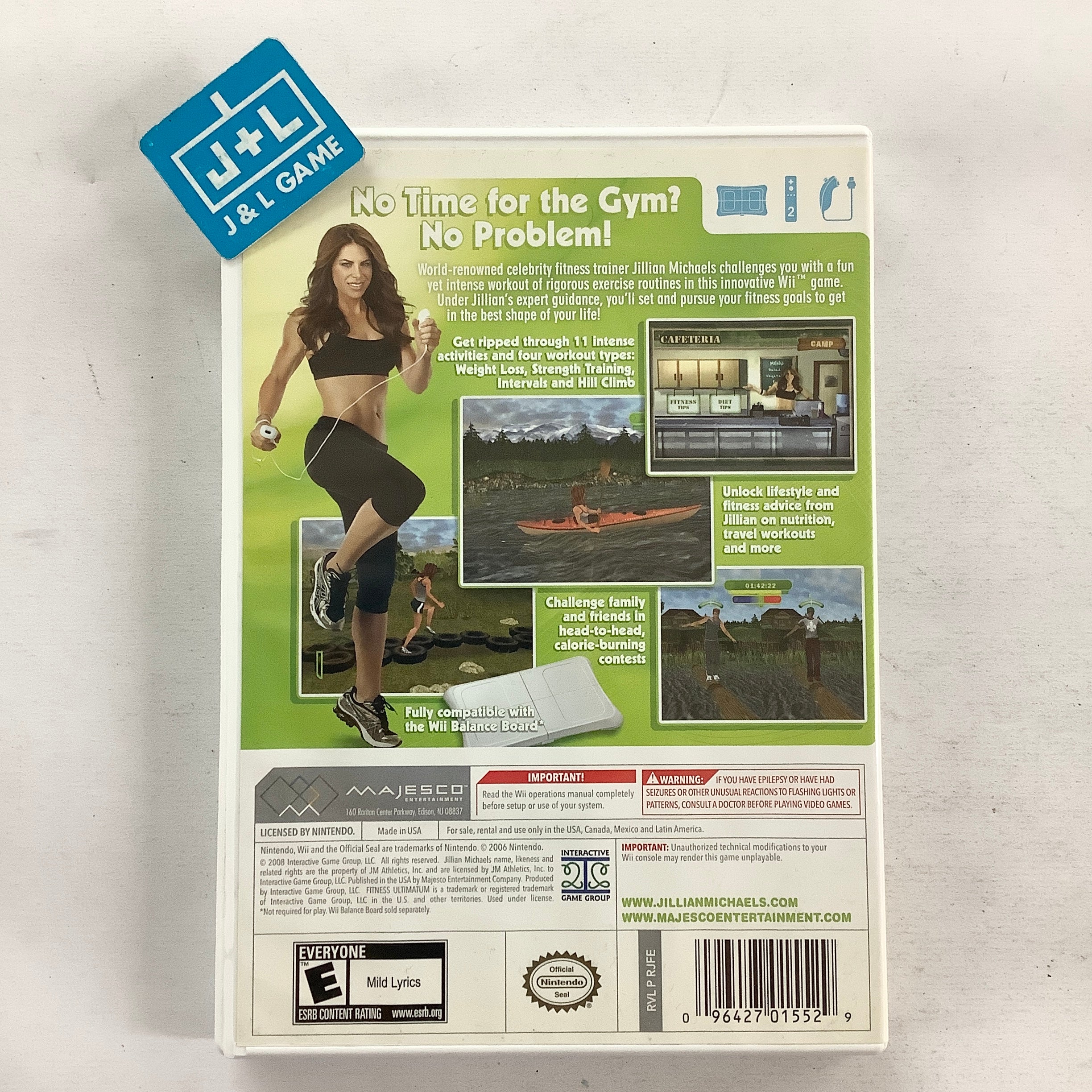 Jillian Michaels' Fitness Ultimatum 2009 - Nintendo Wii [Pre-Owned] Video Games Majesco