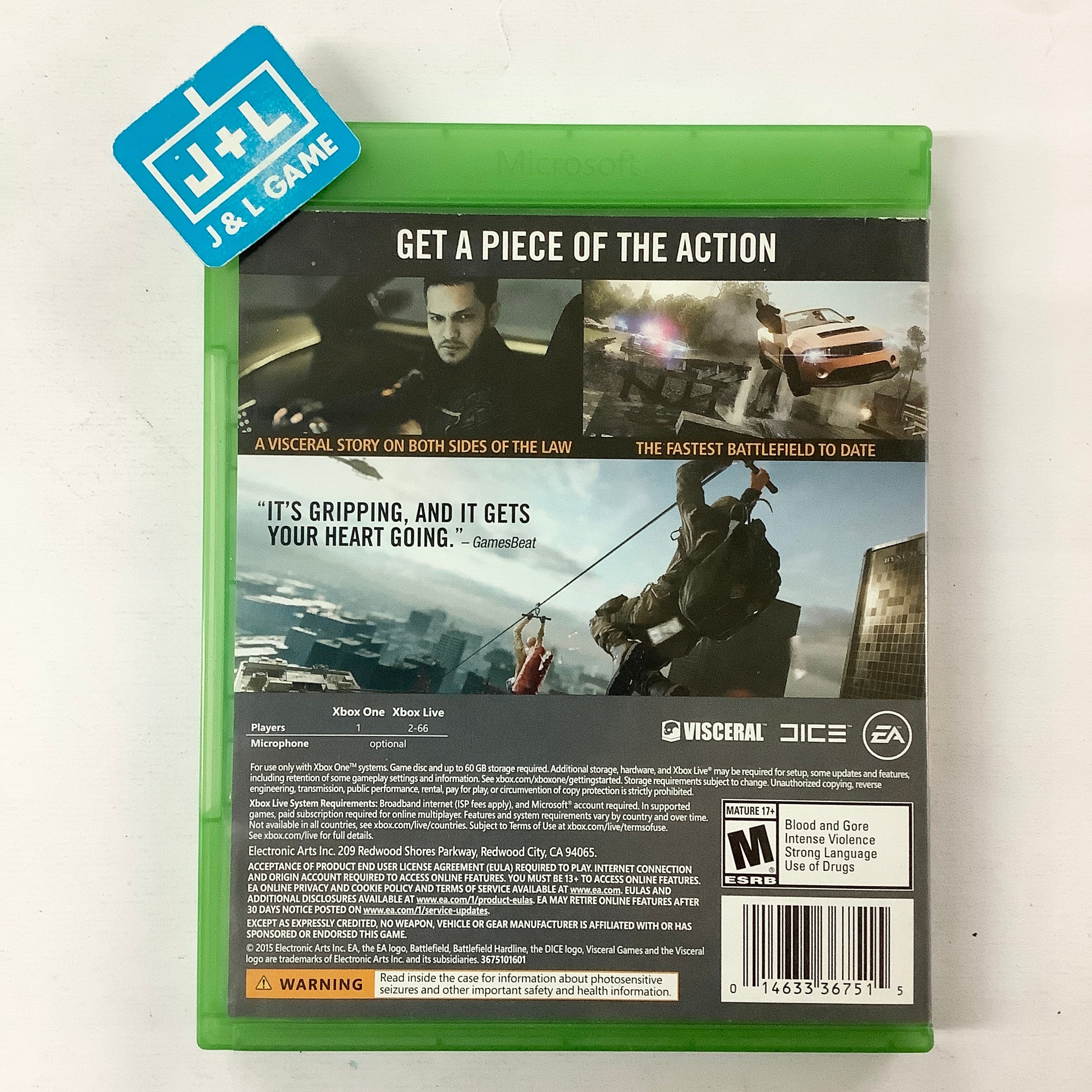 Battlefield Hardline - (XB1) Xbox One [Pre-Owned] Video Games Electronic Arts   