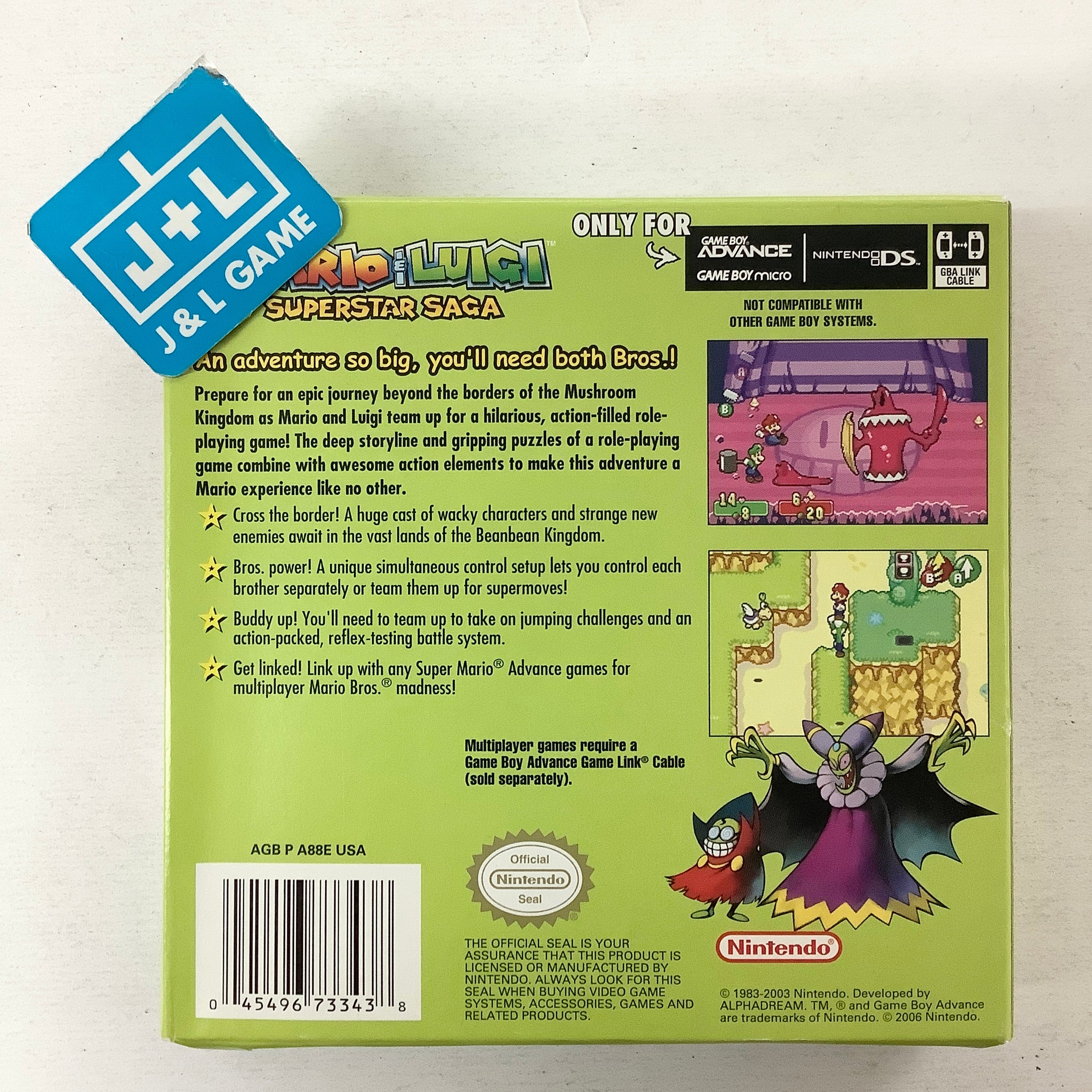 Mario & Luigi: Superstar Saga (Player's Choice) - (GBA) Game Boy Advance [Pre-Owned] Video Games Nintendo