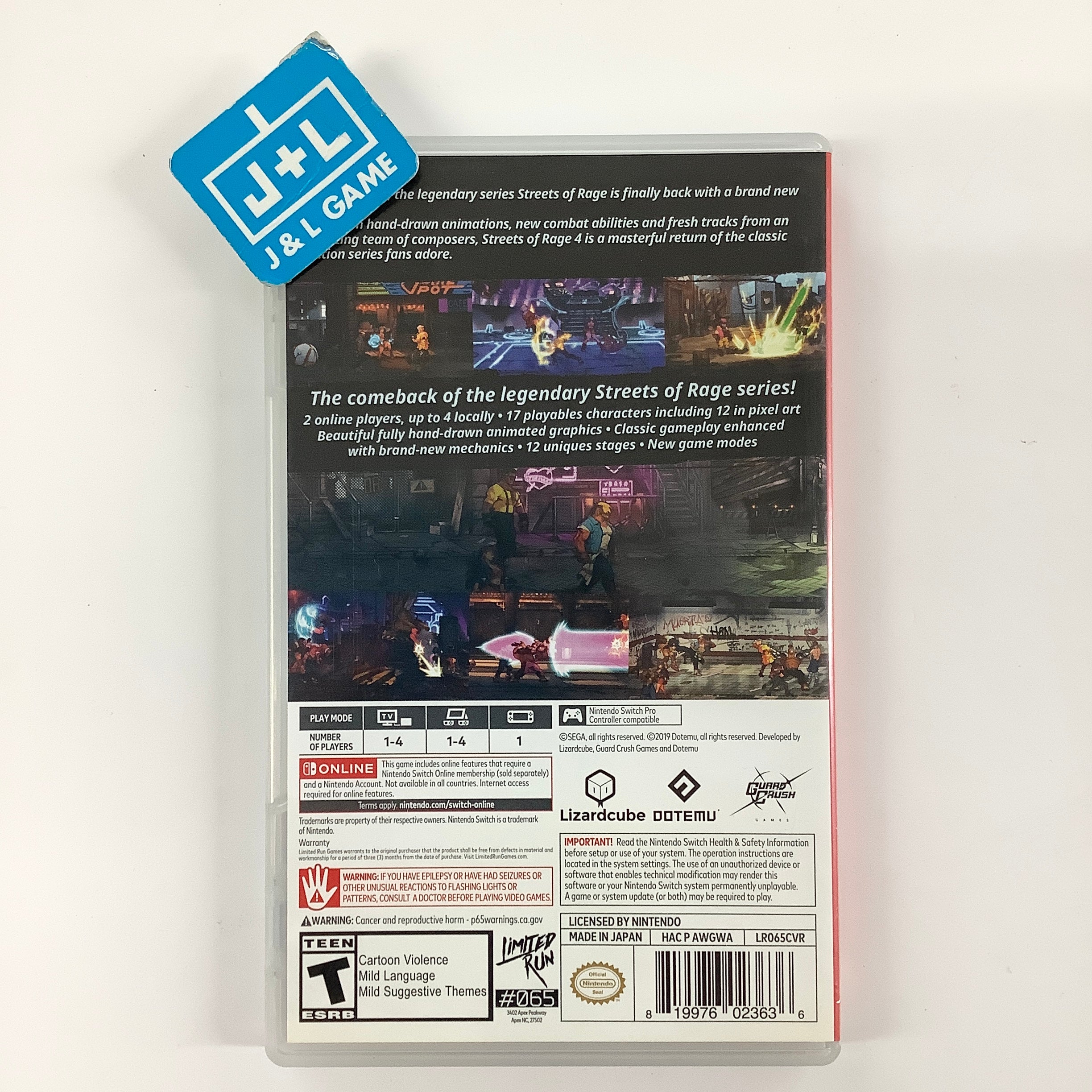 Streets of Rage 4 (Limited Run #065) - (NSW) Nintendo Switch [Pre-Owned] Book Limited Run