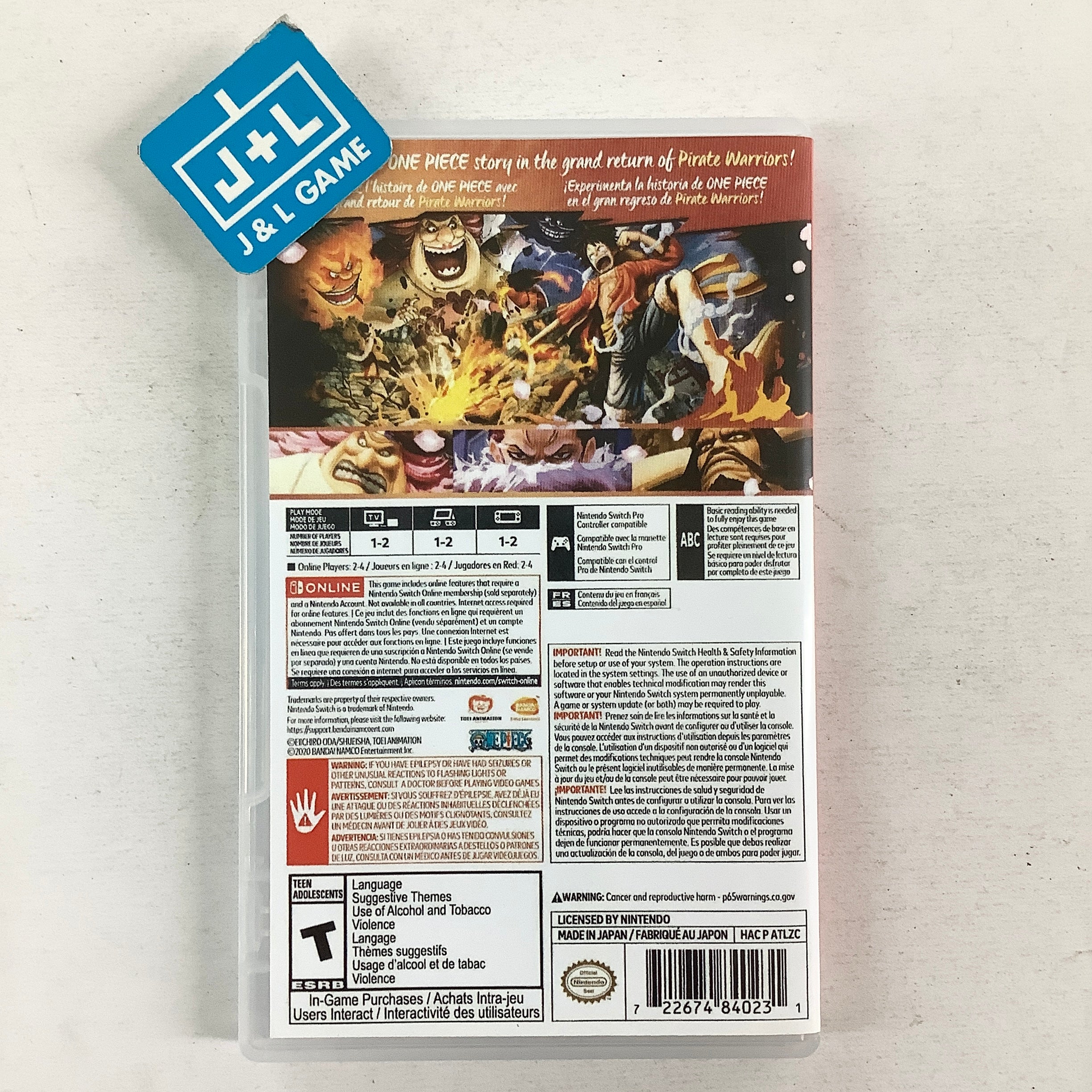 One Piece: Pirate Warriors 4 - (NSW) Nintendo Switch [Pre-Owned] Video Games BANDAI NAMCO Entertainment