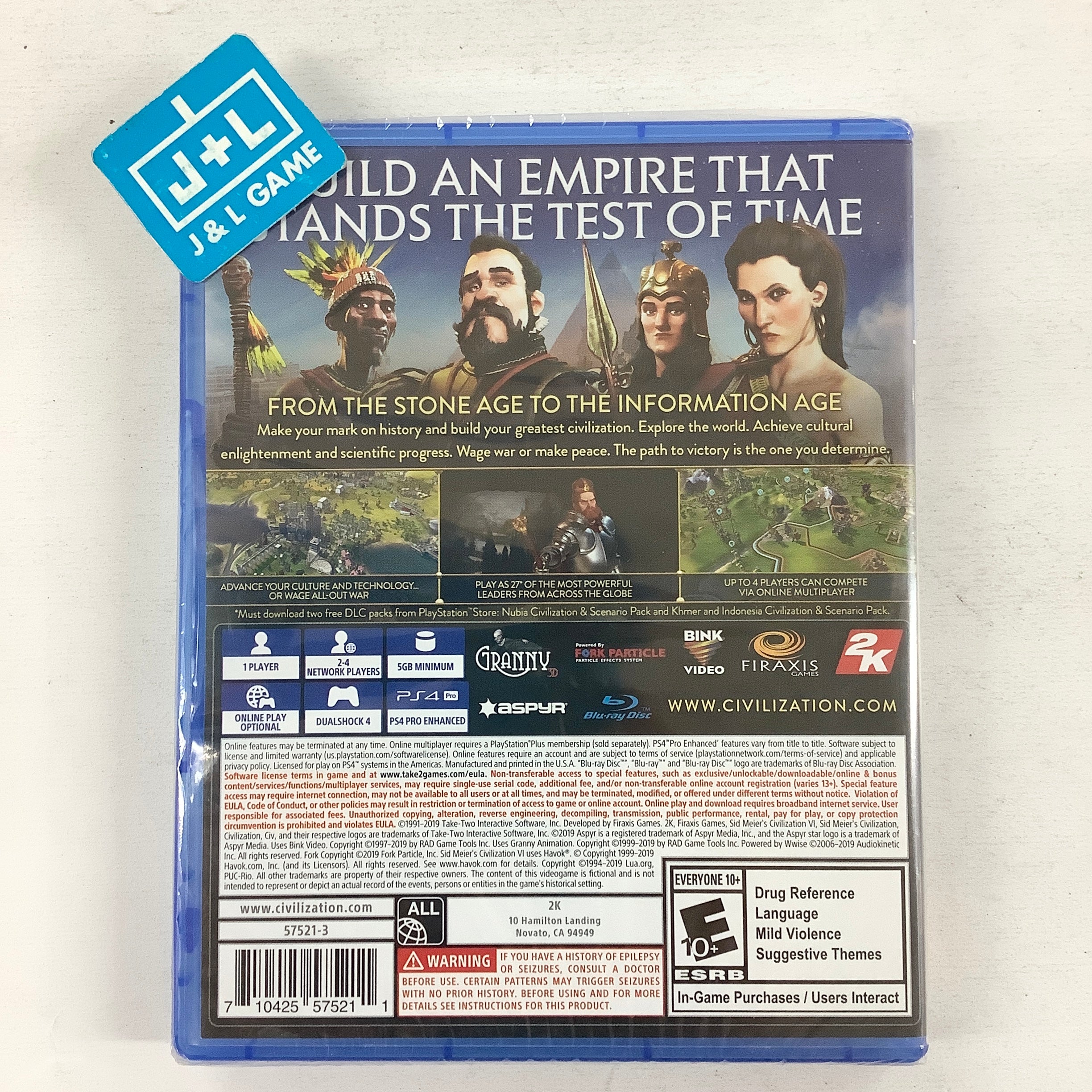 Sid Meier's Civilization VI - (PS4) PlayStation 4 Video Games 2K Games