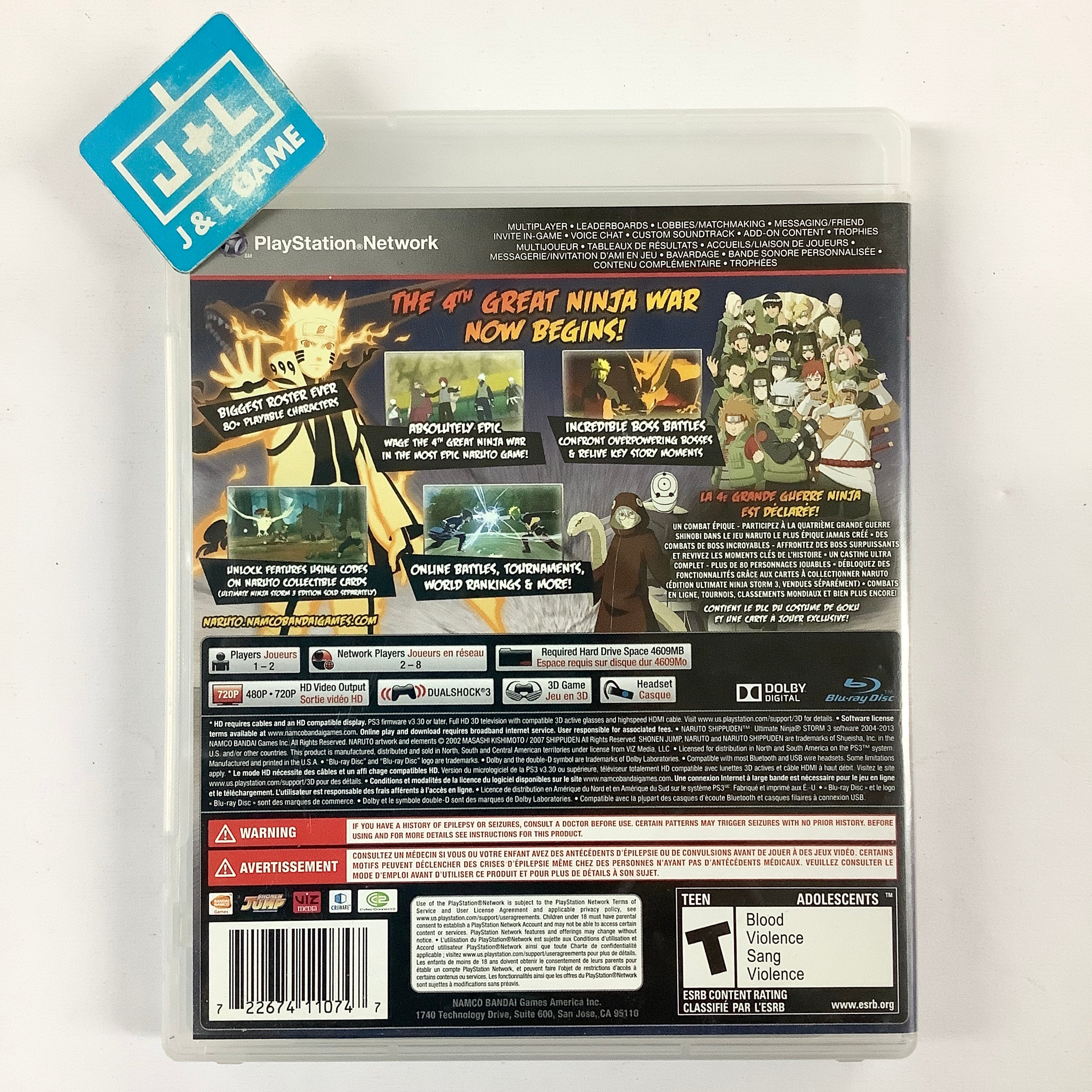 Naruto Shippuden: Ultimate Ninja Storm 3 - (PS3) PlayStation 3