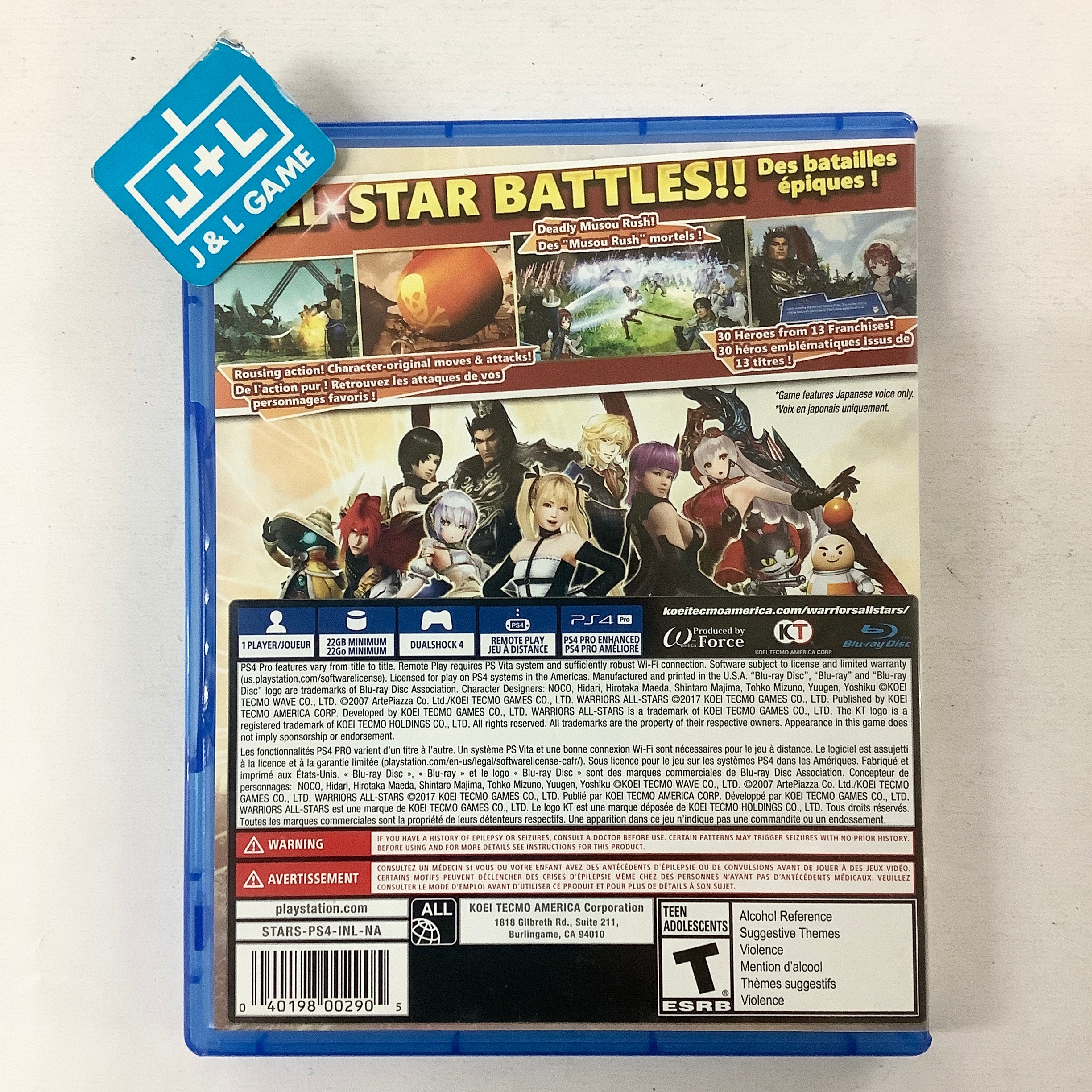 Warriors All-Stars - (PS4) PlayStation 4 [Pre-Owned] Video Games Koei Tecmo Games