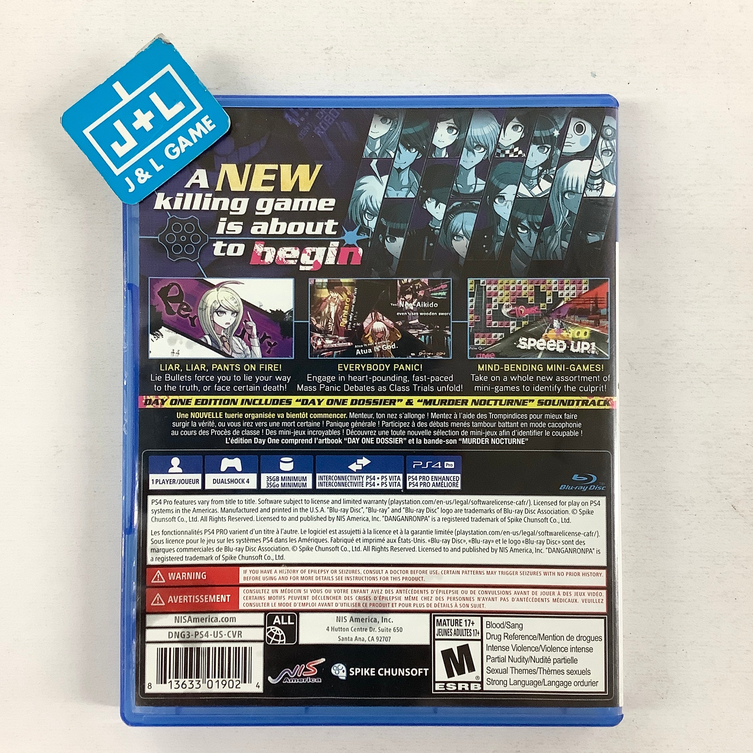 Danganronpa V3: Killing Harmony (Day One Edition) - (PS4) PlayStation 4 [Pre-Owned] Video Games NIS America