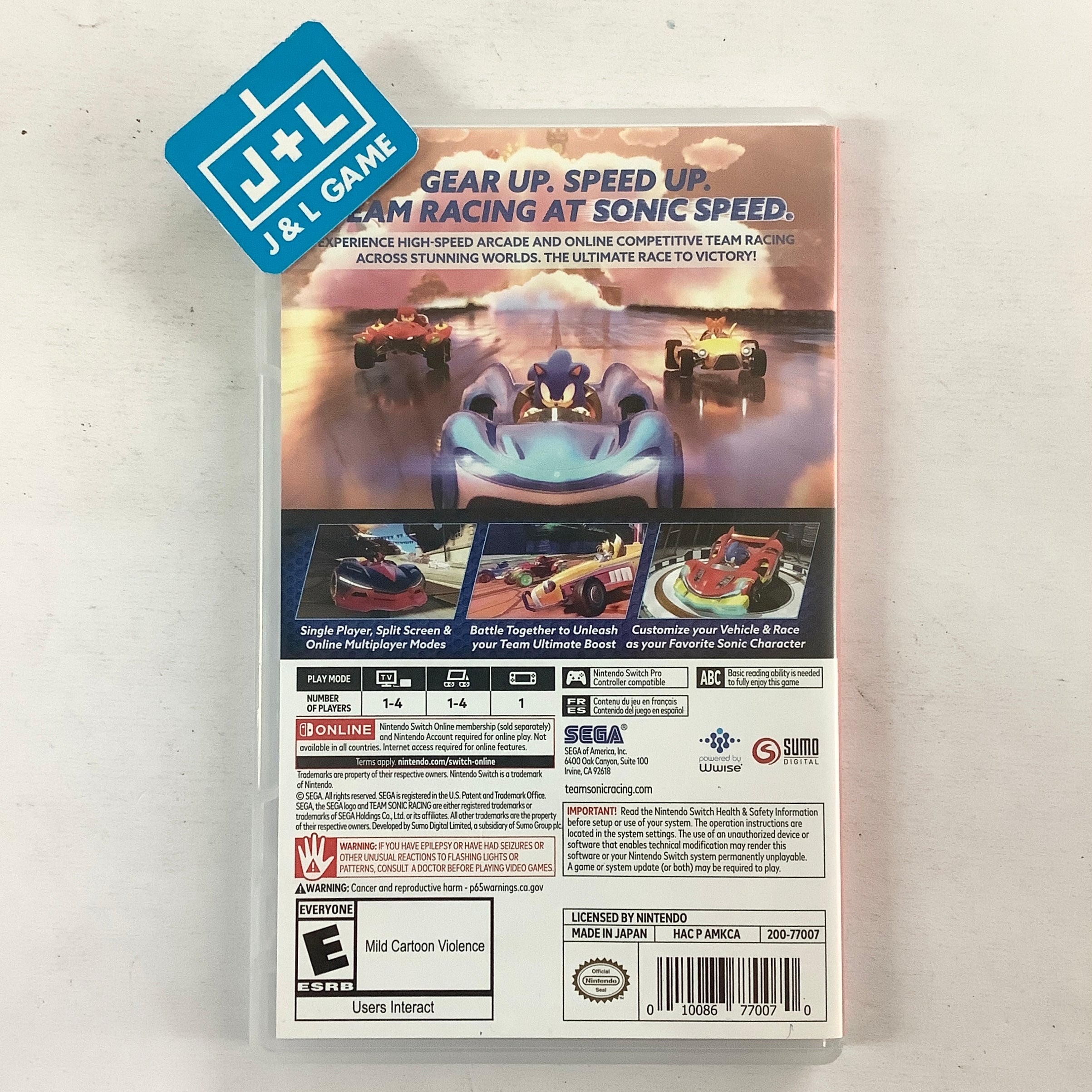 Team Sonic Racing - (NSW) Nintendo Switch [Pre-Owned] | J&L Game