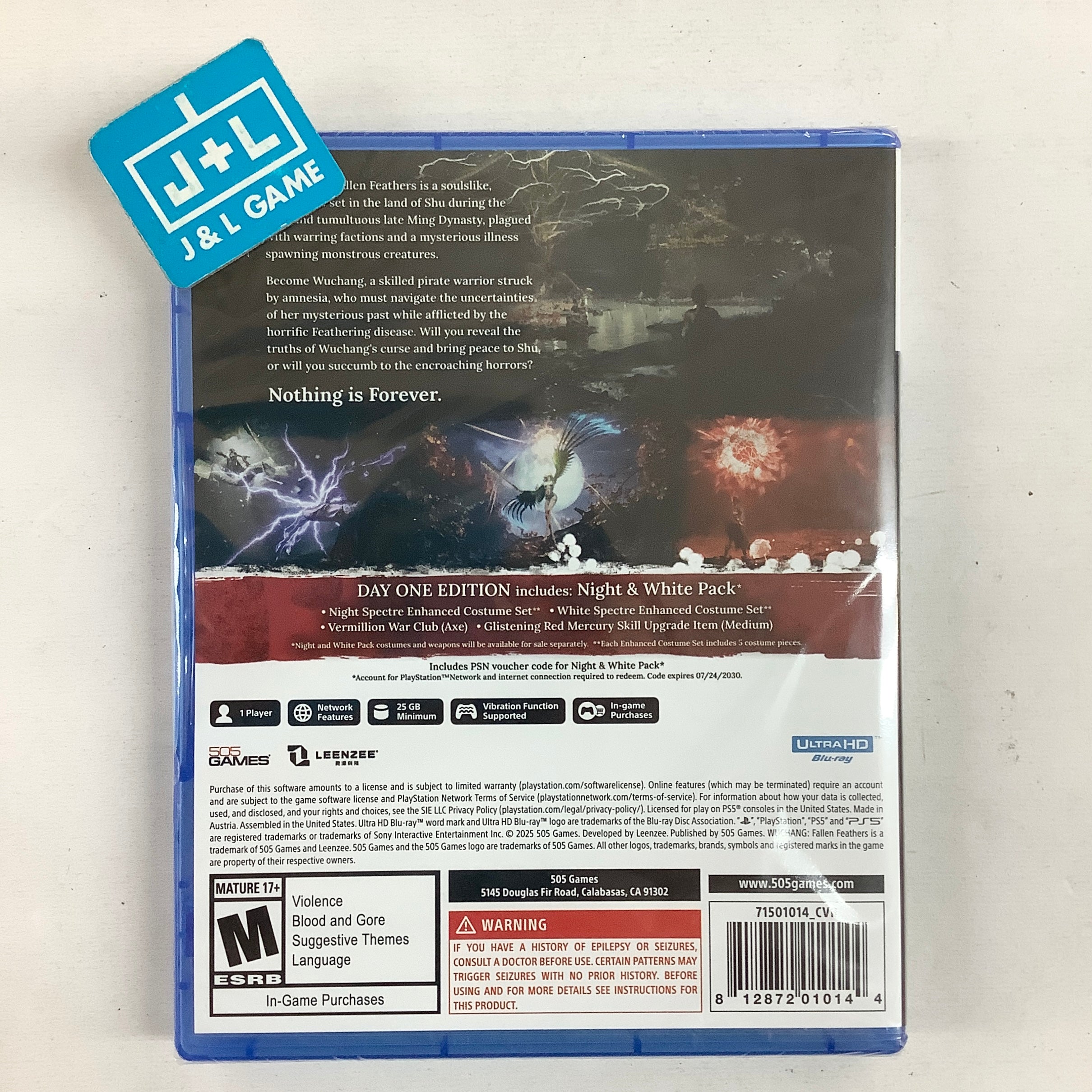 WUCHANG: Fallen Feathers (Day 1 Edition) - (PS5) PlayStation 5 Video Games 505 Games