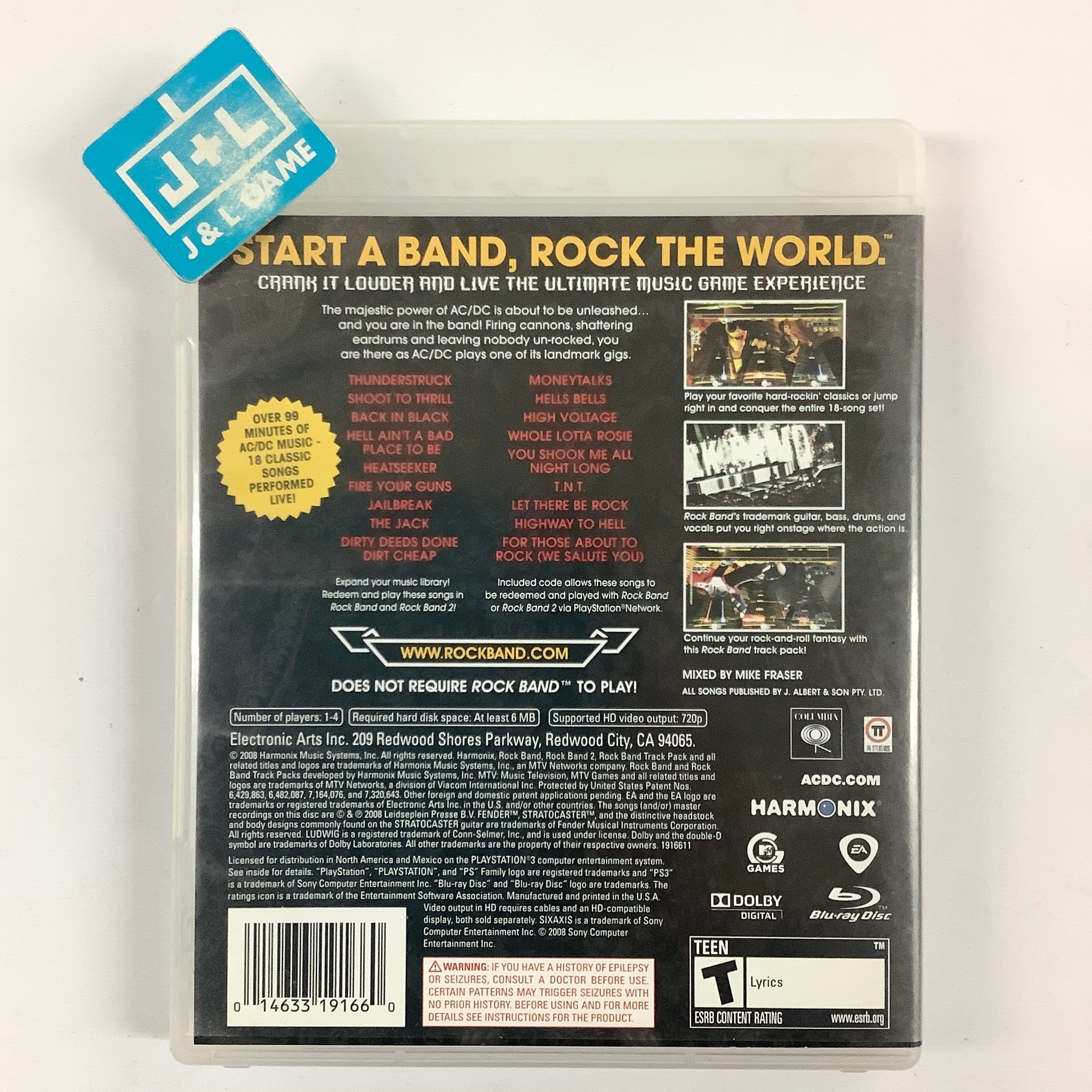 Rock Band Track Pack: AC/DC Live - (PS3) PlayStation 3 [Pre-Owned] Video Games MTV Games   