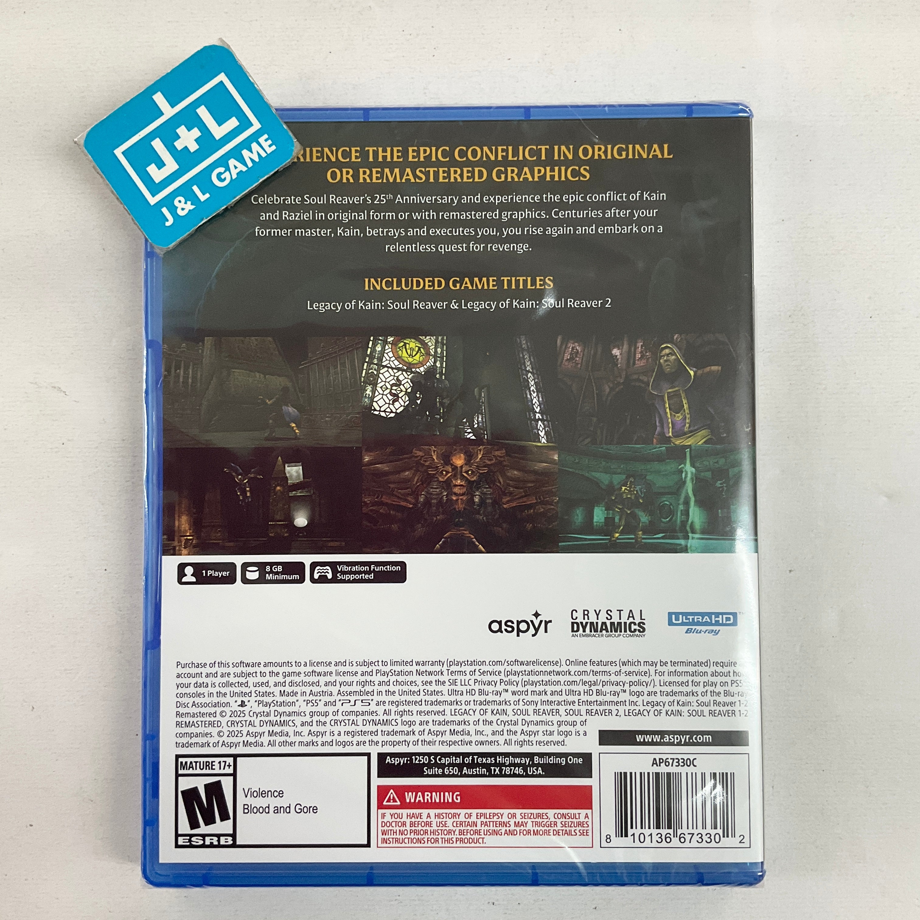 Legacy of Kain: Soul Reaver 1 & 2 Remastered - (PS5) PlayStation 5 Video Games Aspyr