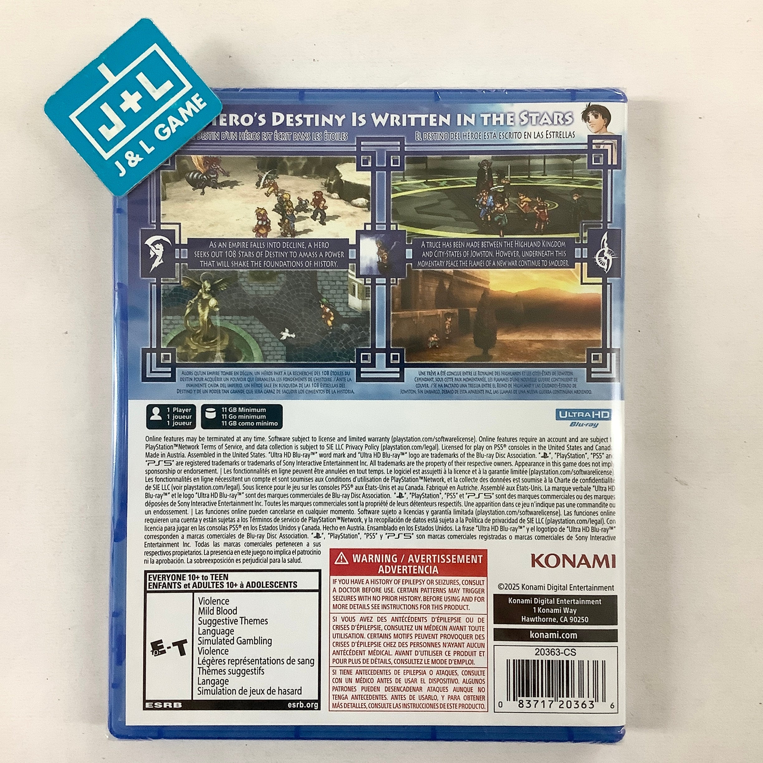 Suikoden I & II HD Remastered (Day One Edition)- (PS5) PlayStation 5 Video Games Konami