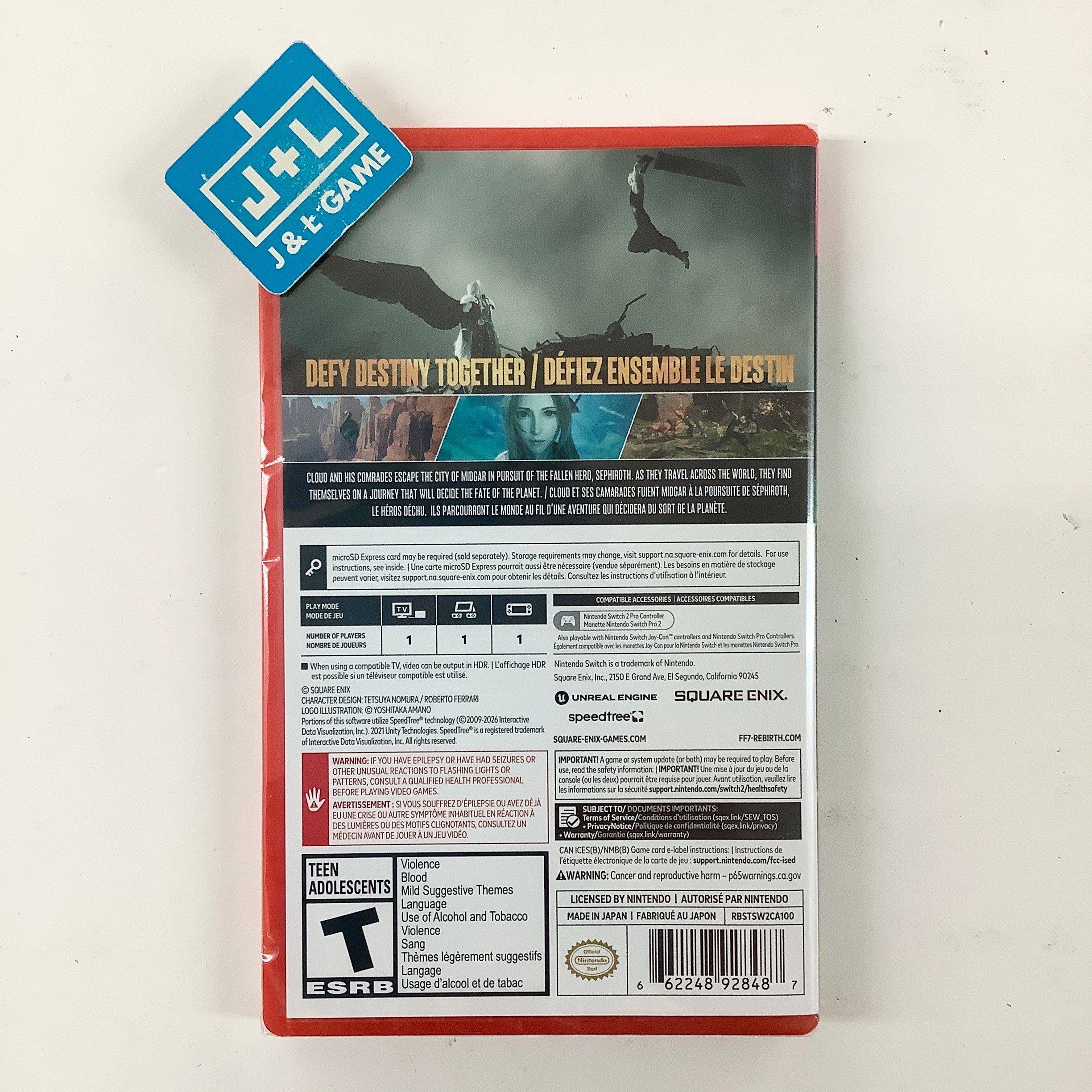 Final Fantasy VII Rebirth - (NS2) Nintendo Switch 2 Video Games Square Enix
