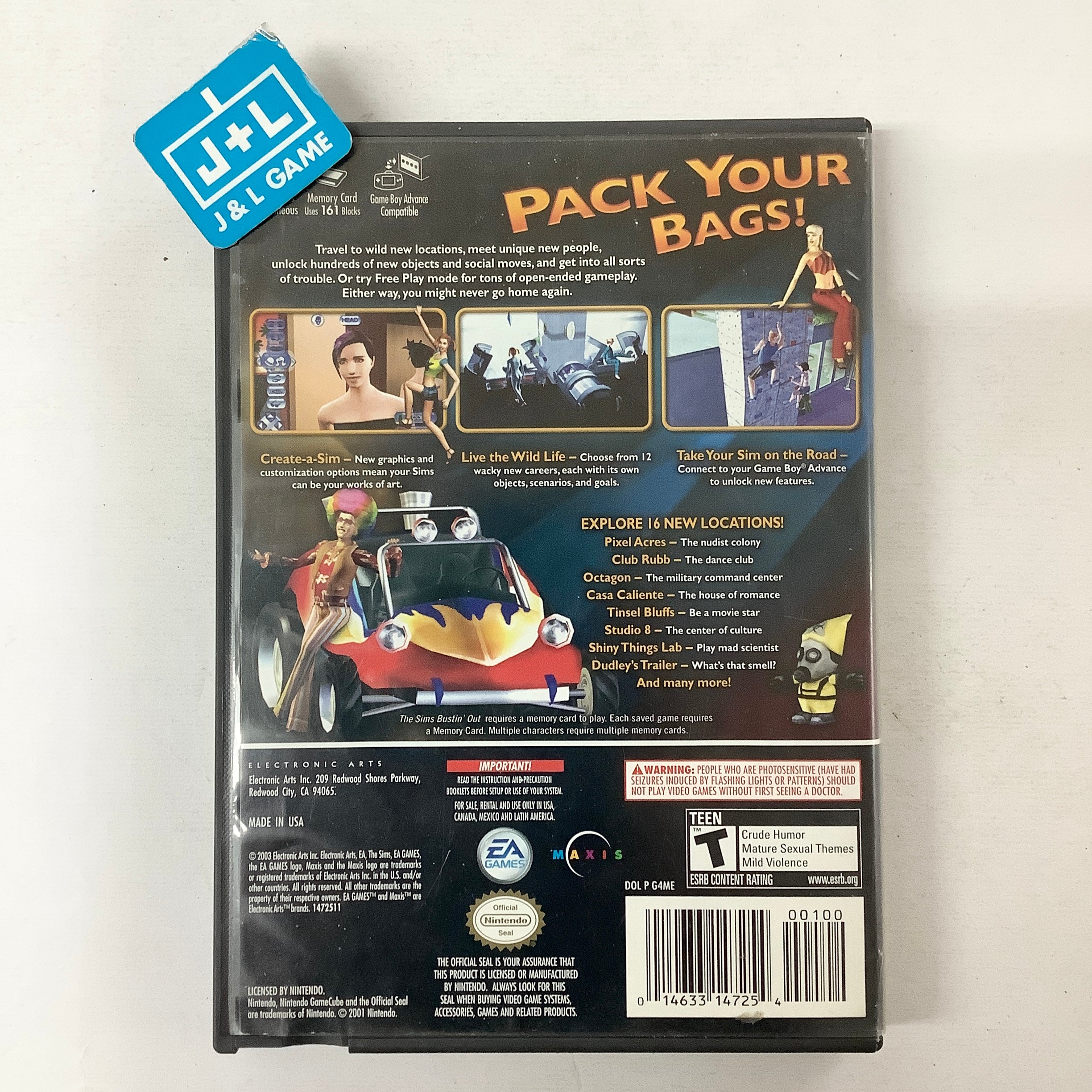 The Sims Bustin' Out - (GC) GameCube [Pre-Owned] Video Games EA Games