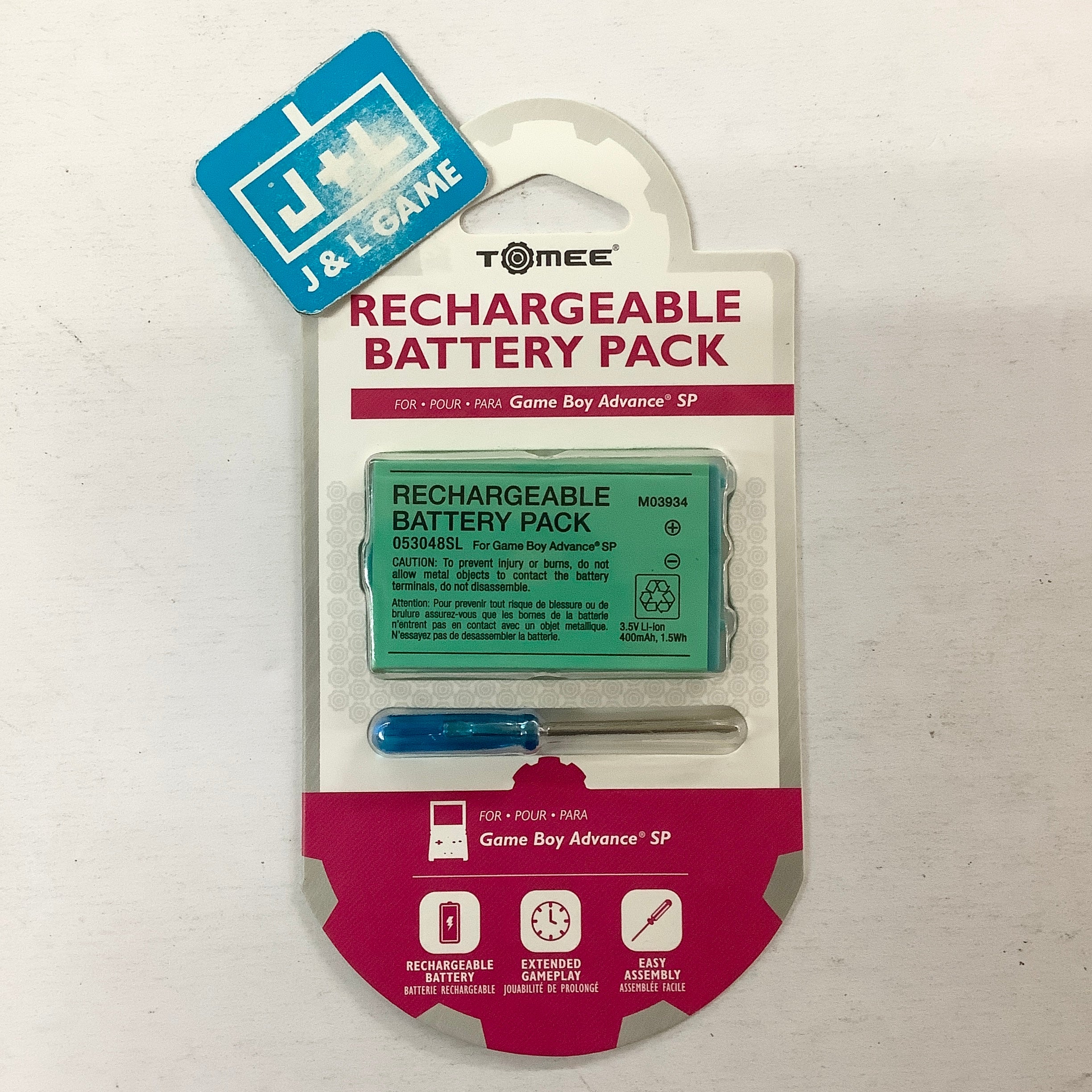 Tomee Rechargeable Battery Pack - (GBA) Game Boy Advance SP Accessories Tomee   