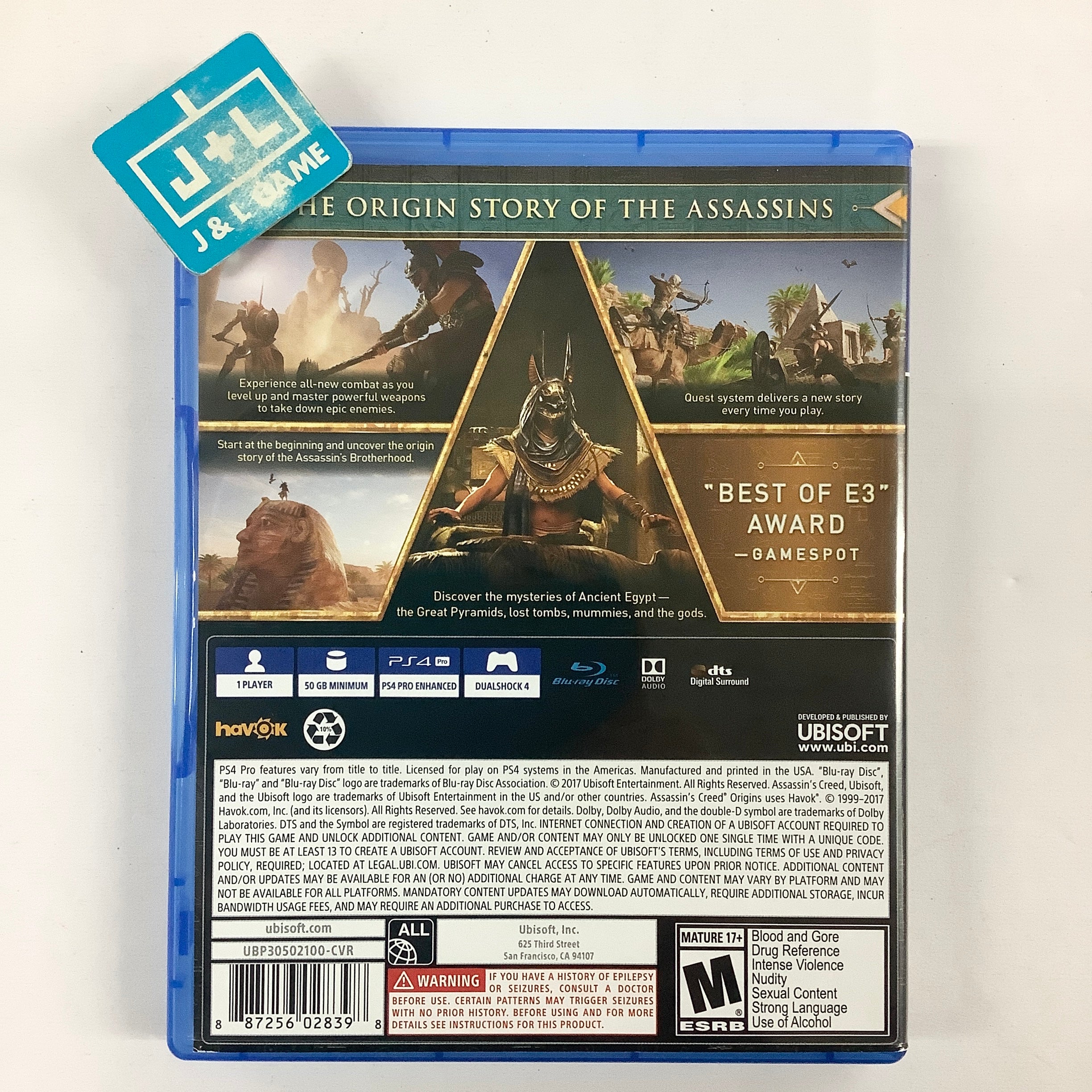 Assassin's Creed Origins - (PS4) PlayStation 4 [Pre-Owned] Video Games Ubisoft   