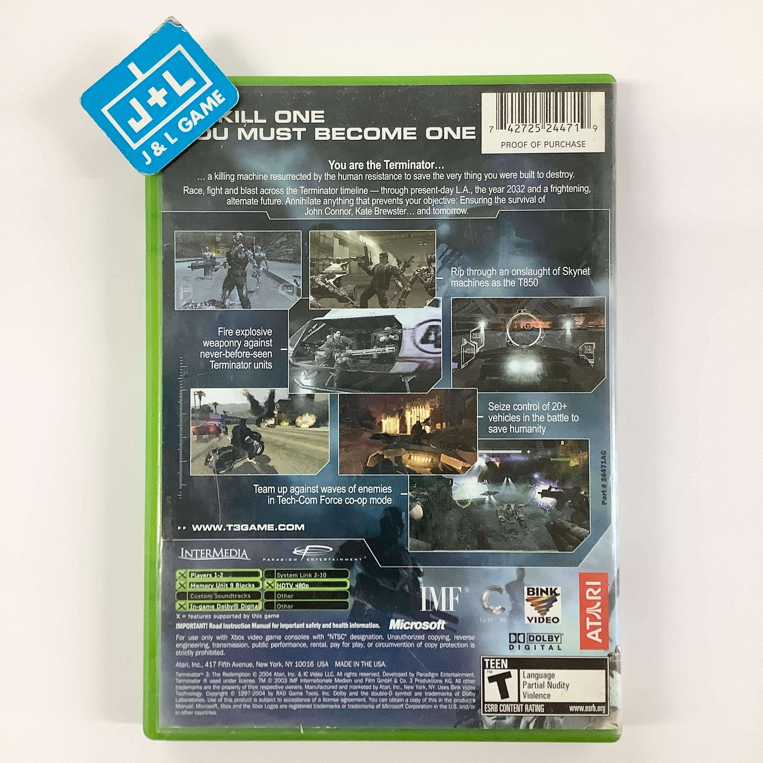 Terminator 3: The Redemption - (XB) Xbox [Pre-Owned] Video Games Atari SA
