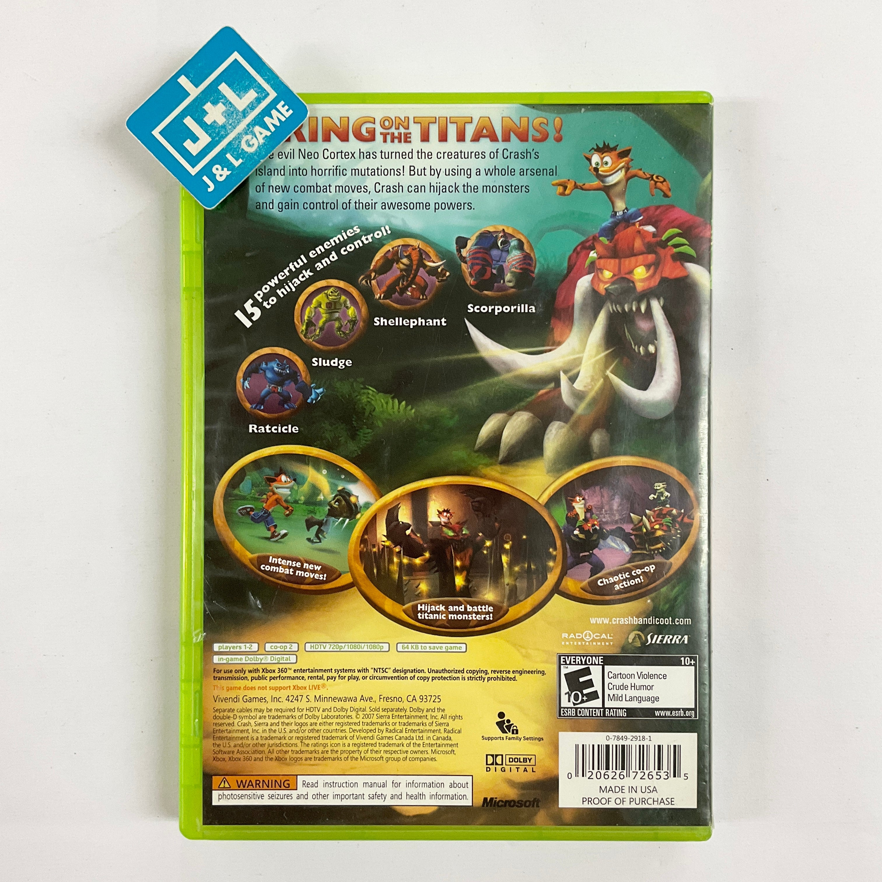 Crash of the Titans - Xbox 360 [Pre-Owned] Video Games Sierra Entertainment   