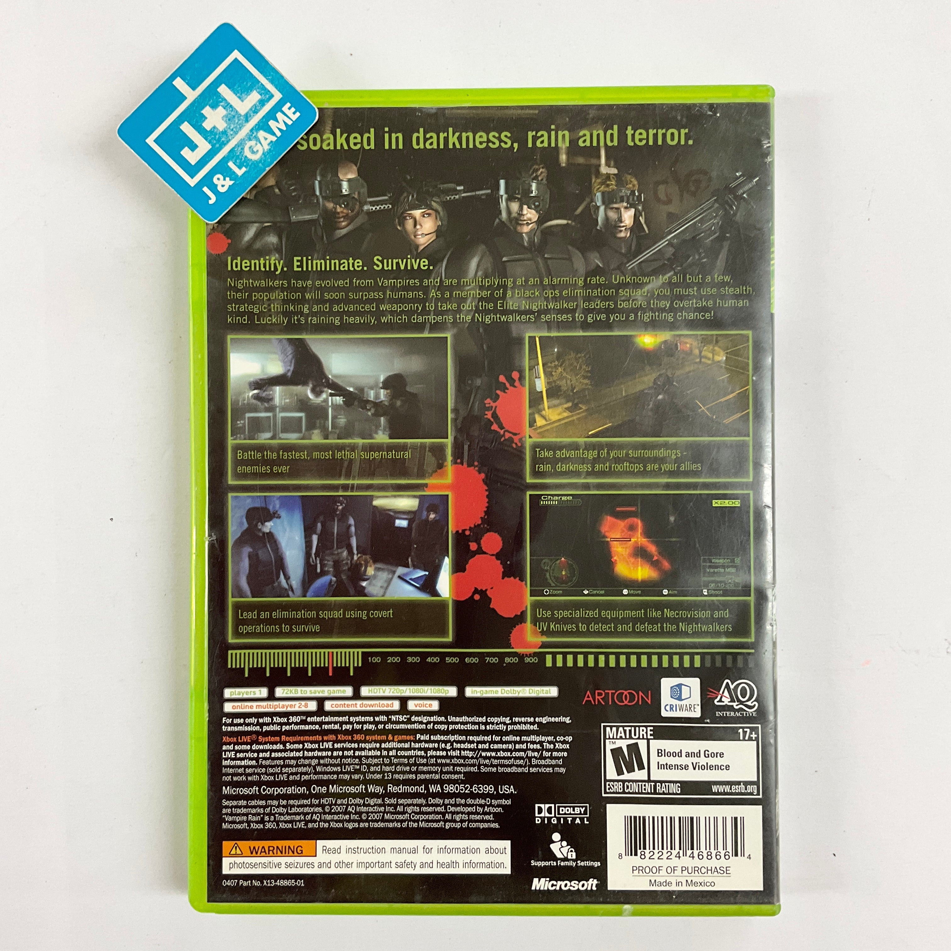 Vampire Rain - Xbox 360 [Pre-Owned] Video Games Microsoft   