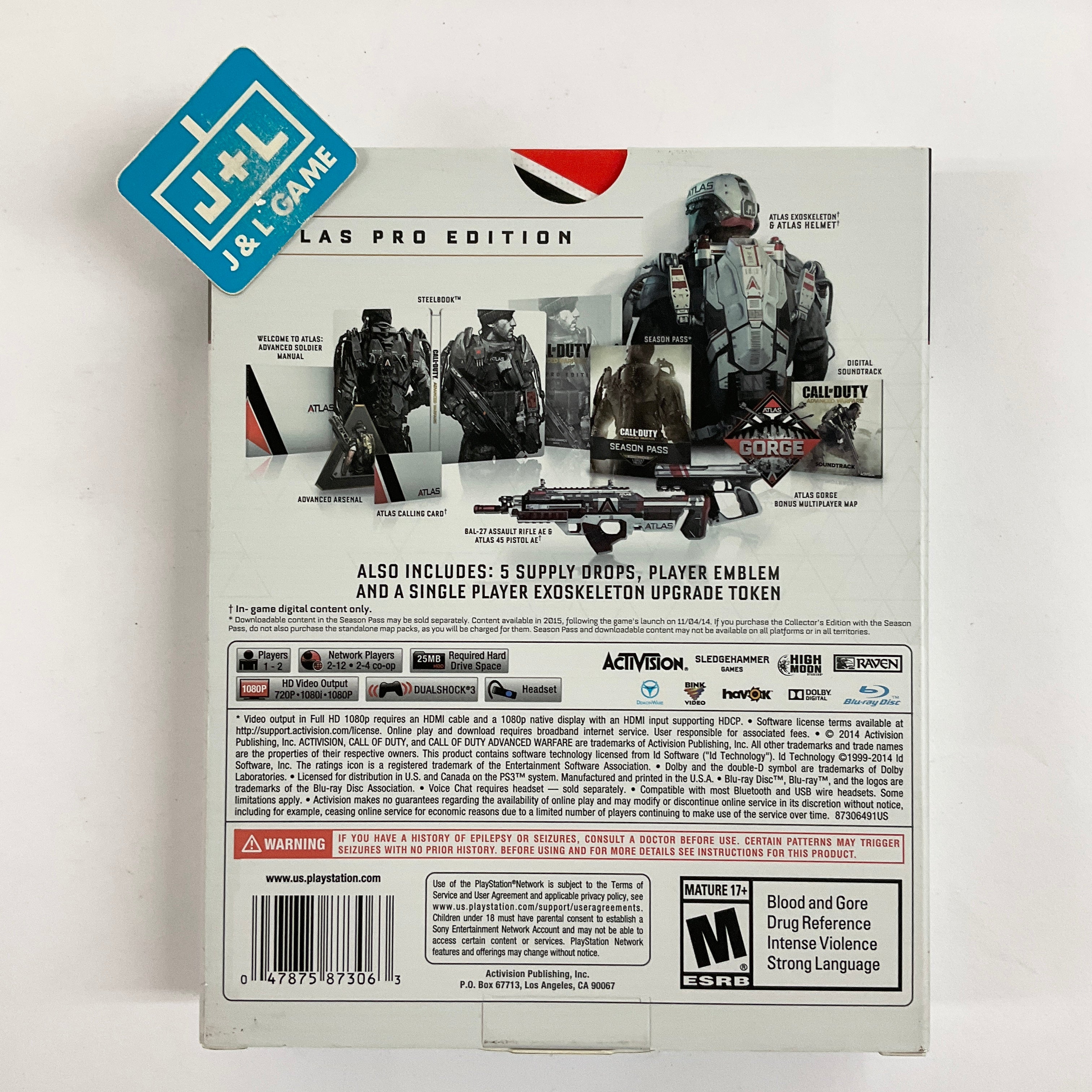 Call of Duty: Advanced Warfare (Atlas Limited Edition) - (PS3) PlayStation 3 [Pre-Owned] Video Games Activision   