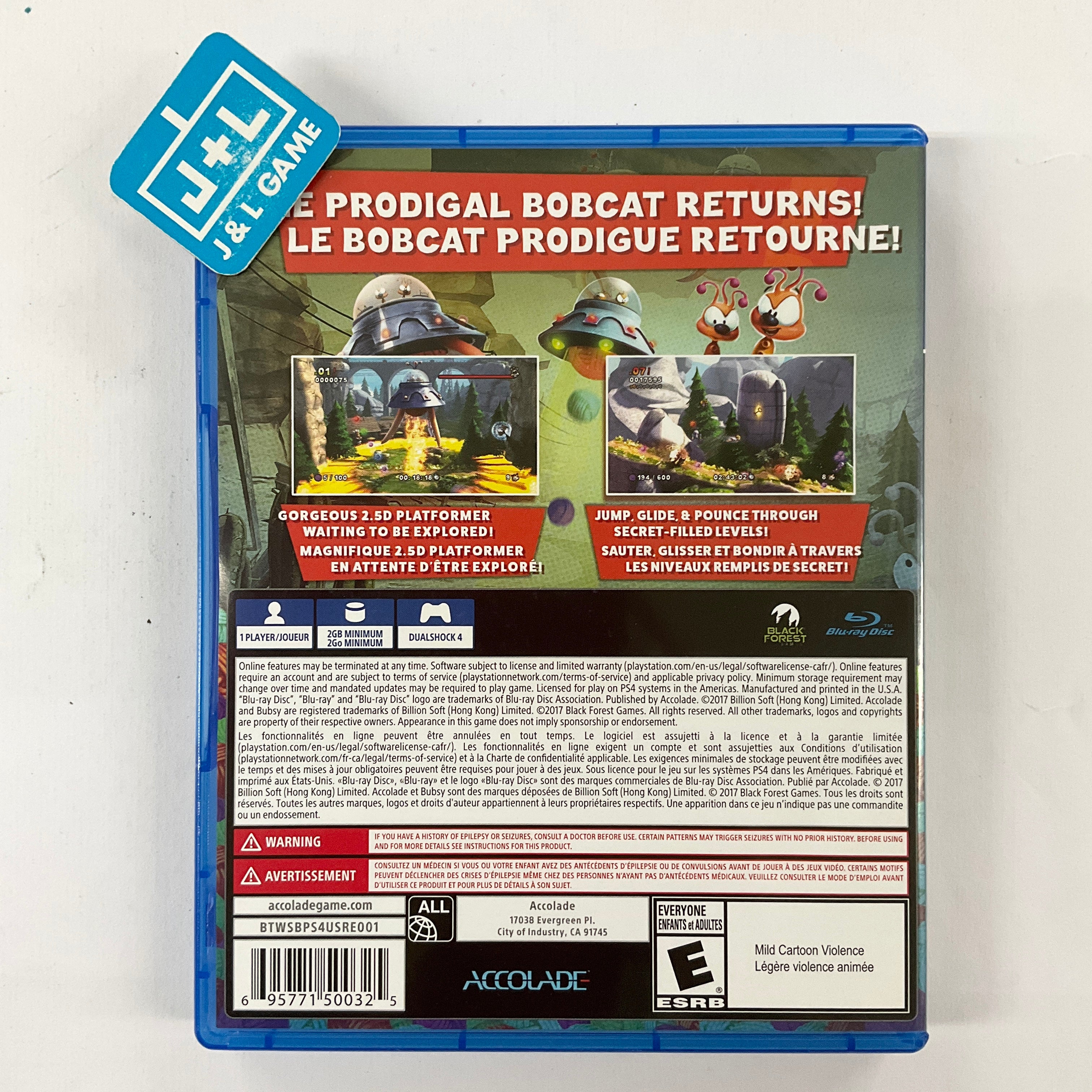 Bubsy: The Woolies Strike Back - (PS4) PlayStation 4 [Pre-Owned] Video Games Accolade   