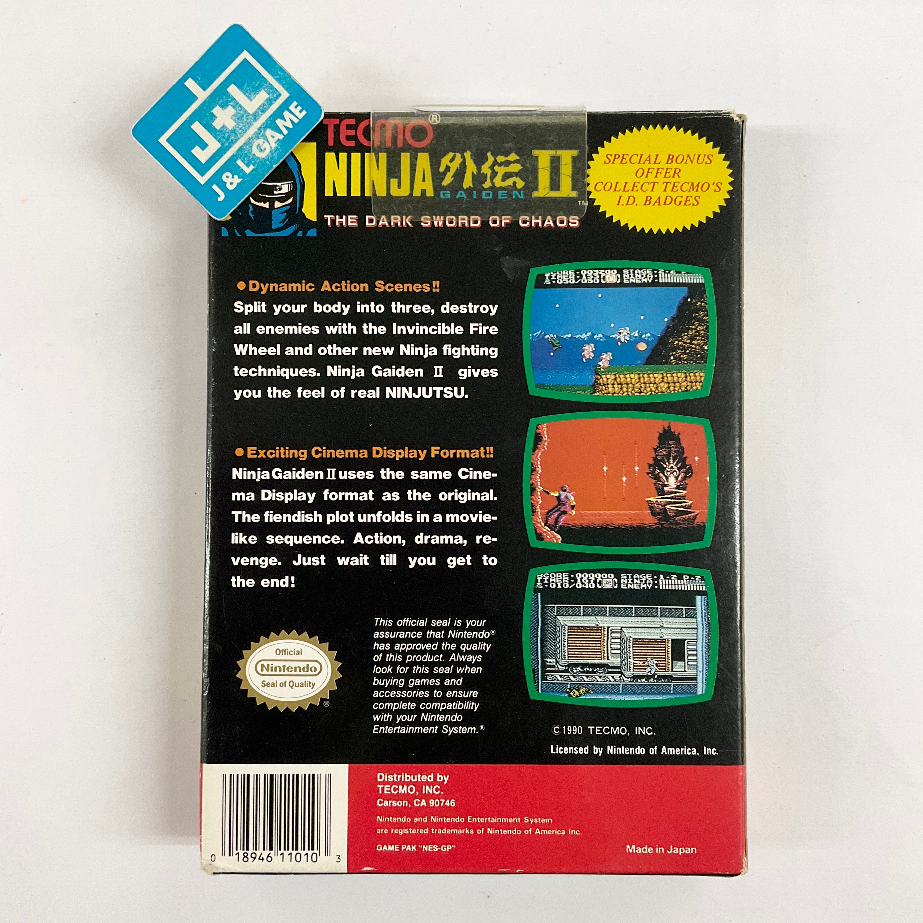Ninja Gaiden II: The Dark Sword of Chaos - (NES) Nintendo Entertainment System [Pre-Owned] Video Games Tecmo   