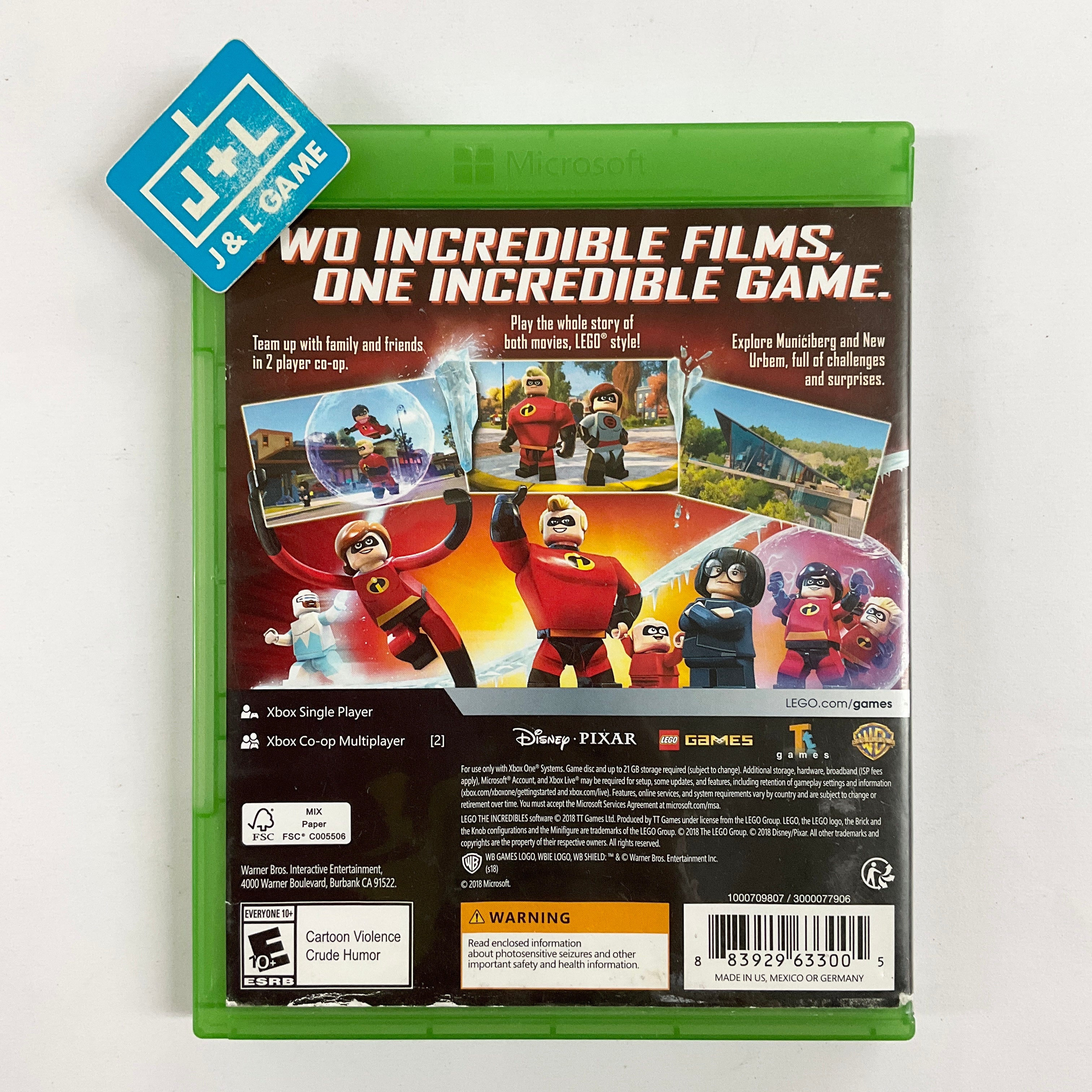 LEGO Disney Pixar's The Incredibles - (XB1) Xbox One [Pre-Owned] Video Games WB Games   