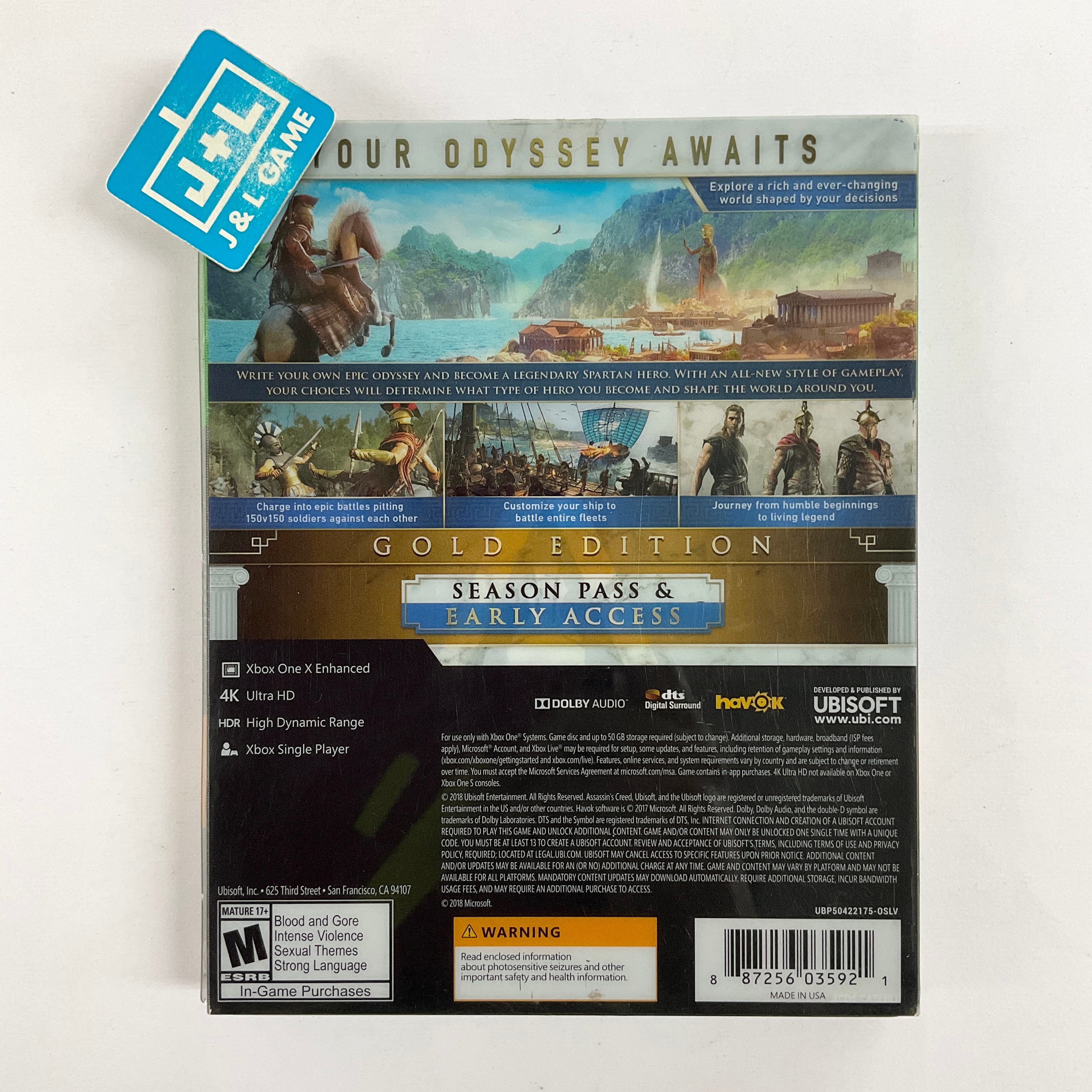 Assassin's Creed Odyssey (Gold Edition) - (XB1) Xbox One [Pre-Owned] Video Games Ubisoft   