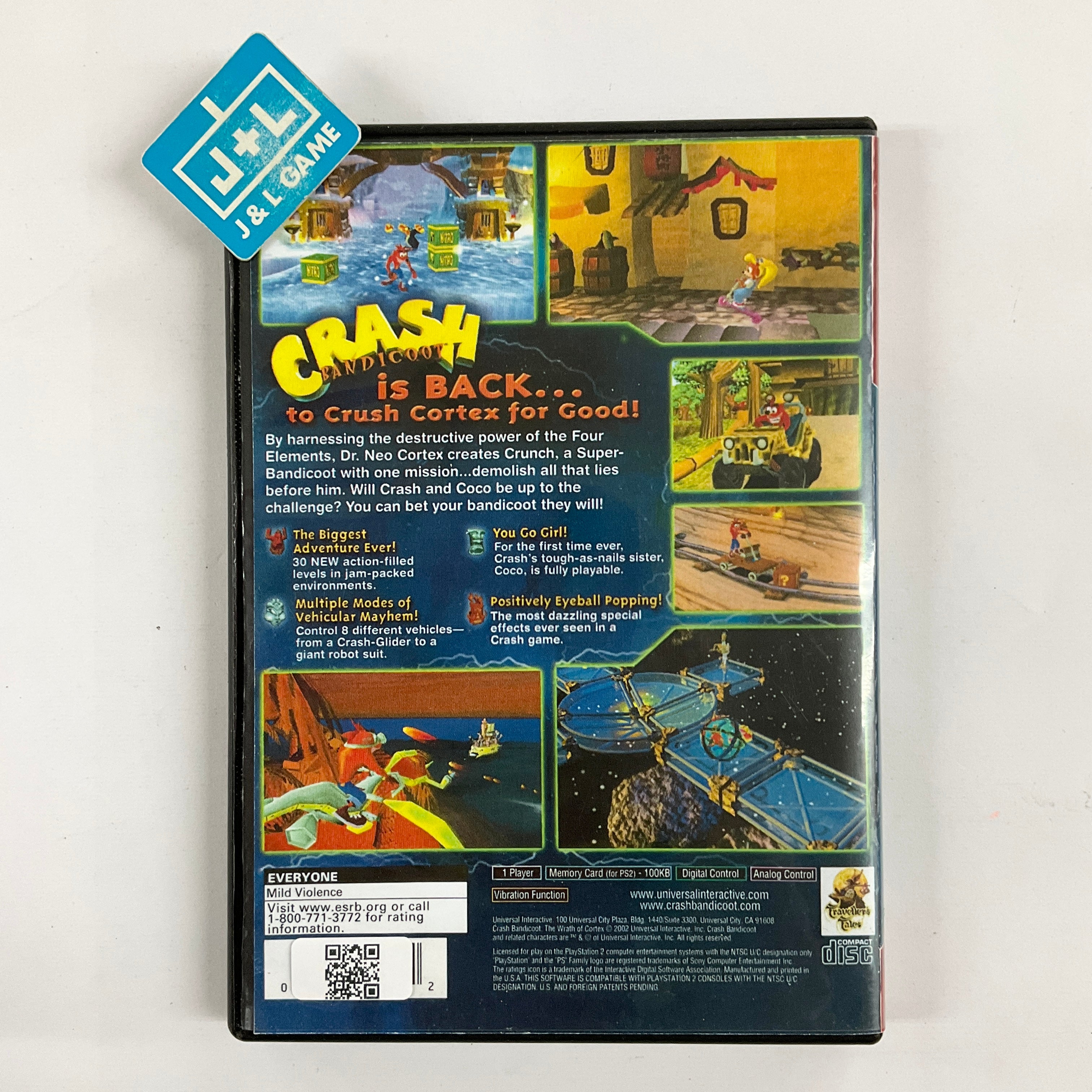 Crash Bandicoot: The Wrath of Cortex (Greatest Hits)  - (PS2) PlayStation 2 [Pre-Owned] Video Games Universal Interactive   