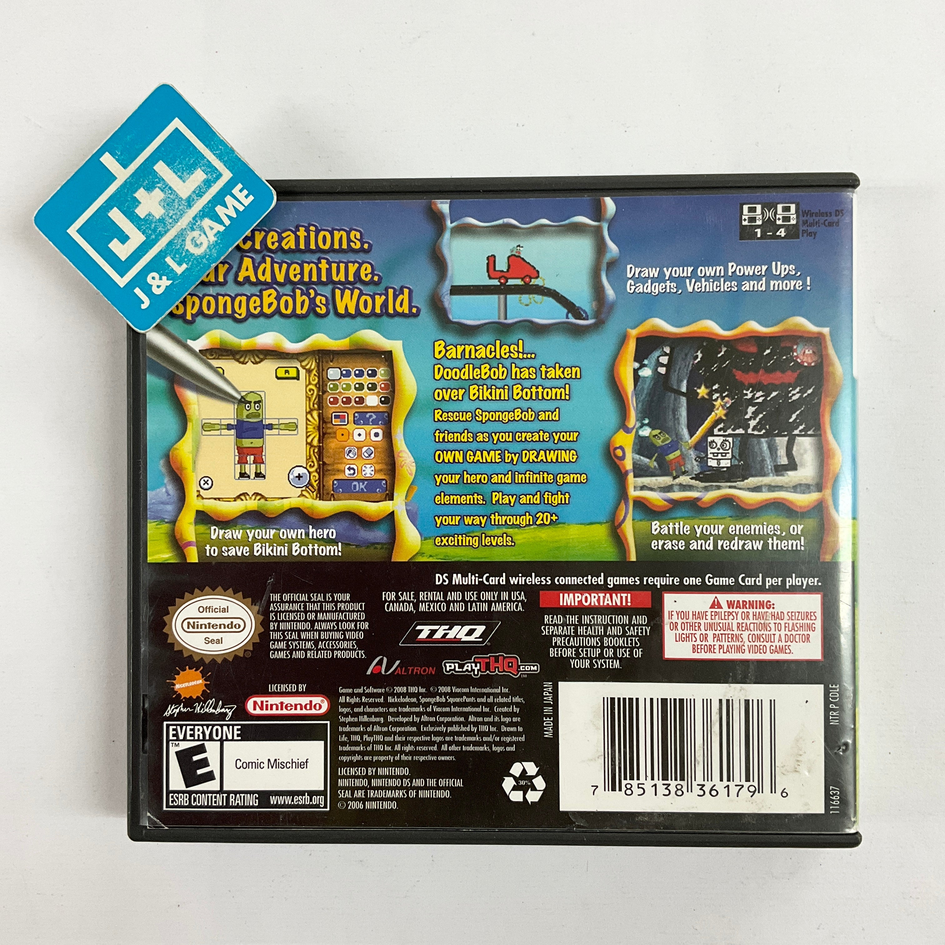 Drawn to Life: SpongeBob SquarePants Edition - (NDS) Nintendo DS [Pre-Owned] Video Games THQ   
