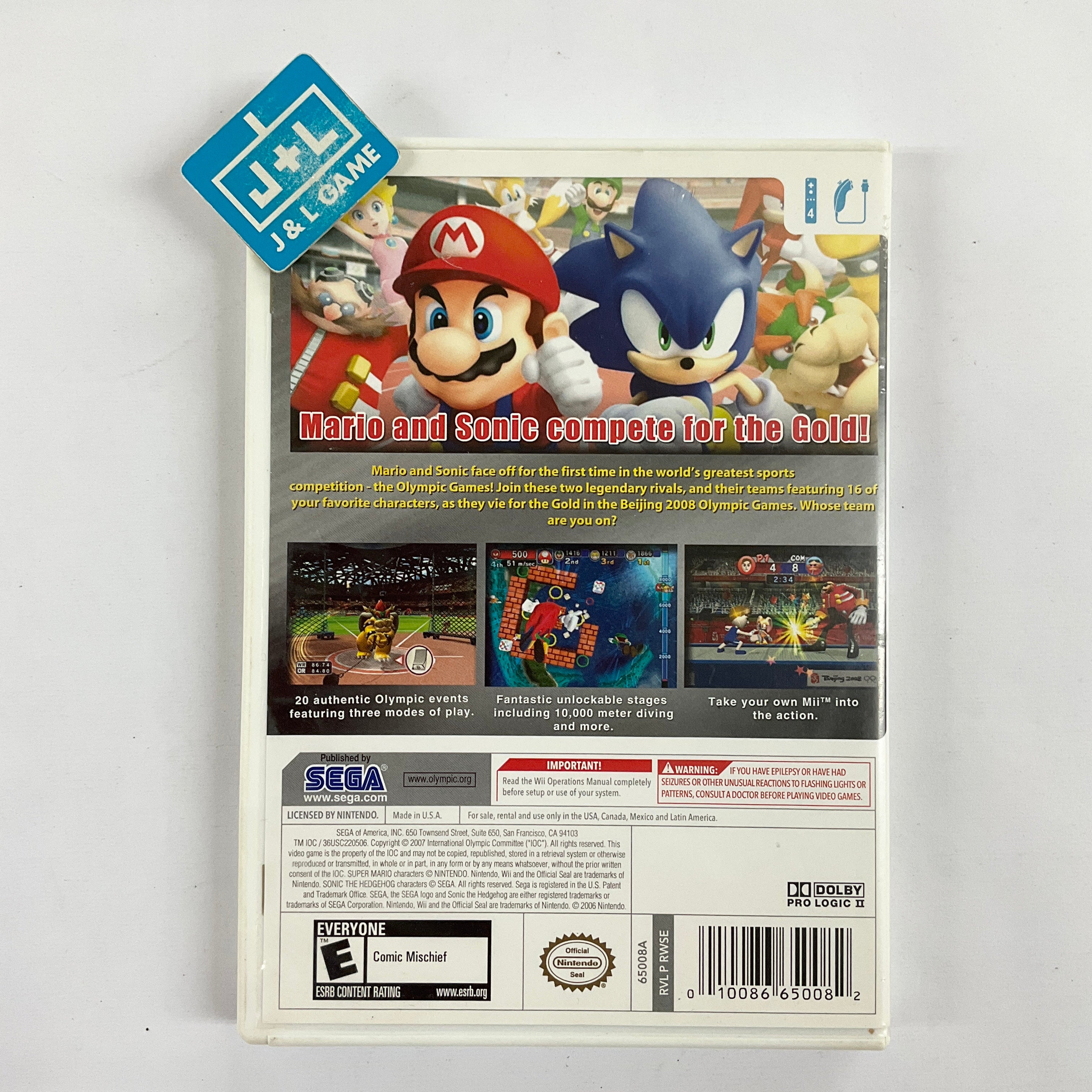 Mario & Sonic at the Olympic Games - Nintendo Wii [Pre-Owned] Video Games Sega   