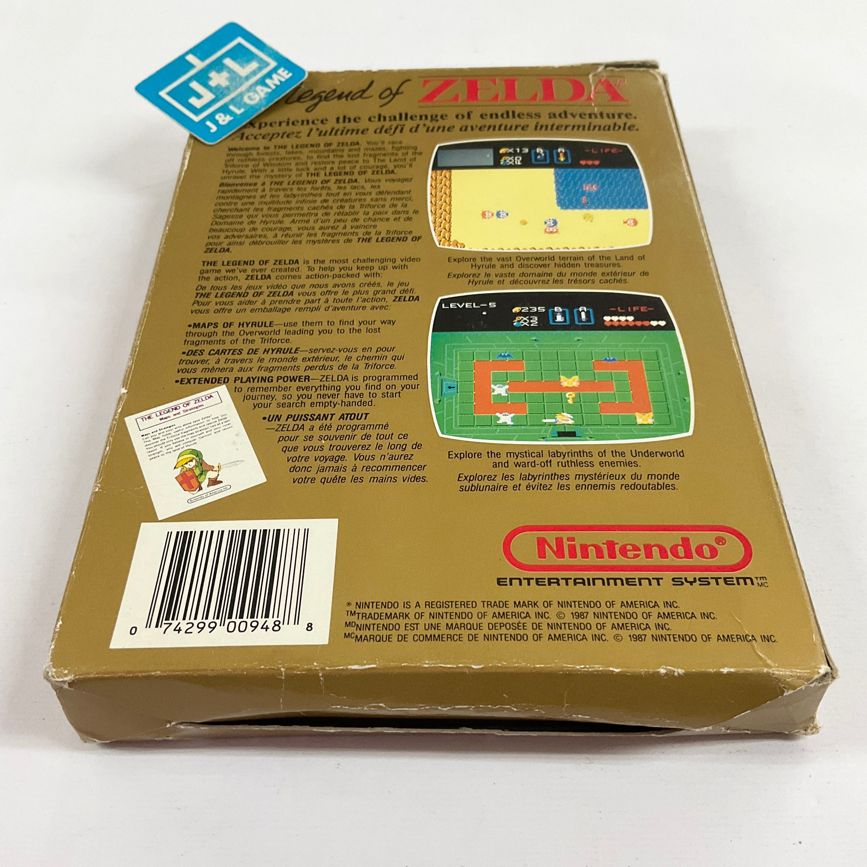 The Legend of Zelda (Gold Series) (Canadian) - (NES) Nintendo Entertainment System [Pre-Owned] Video Games Nintendo   
