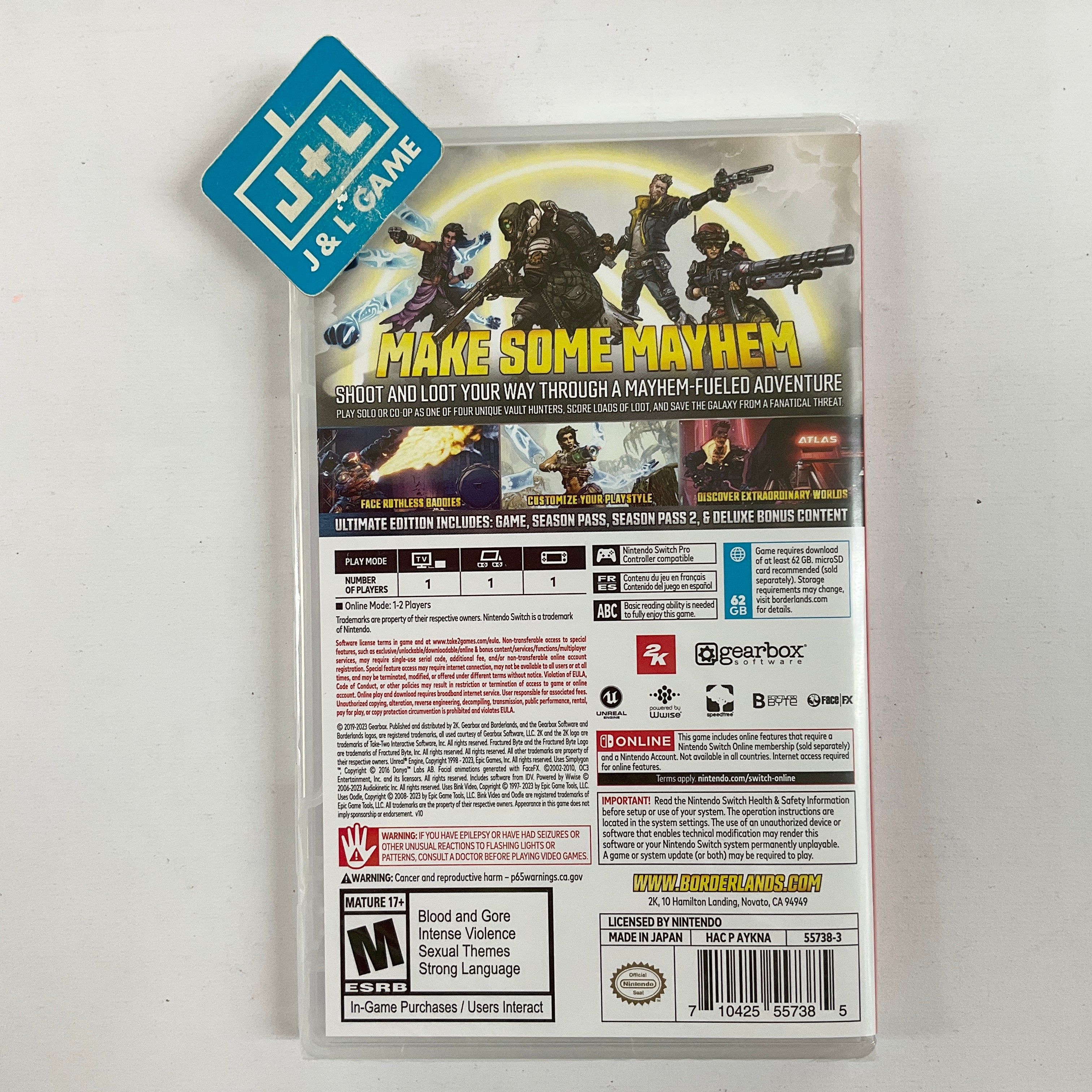 Borderlands 3 Ultimate Edition - (NSW) Nintendo Switch Video Games 2K   