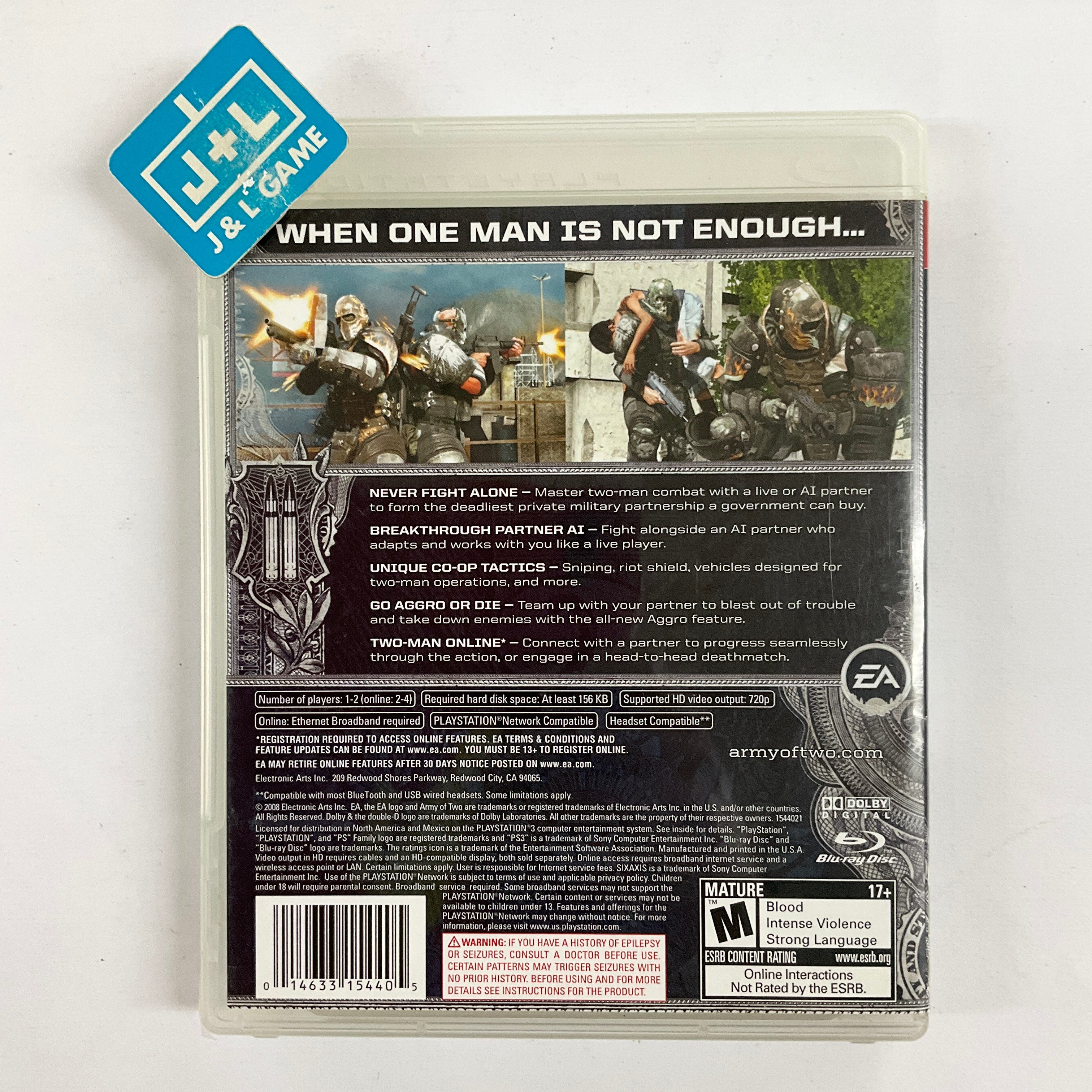Army of Two - (PS3) PlayStation 3 [Pre-Owned] Video Games EA Games   