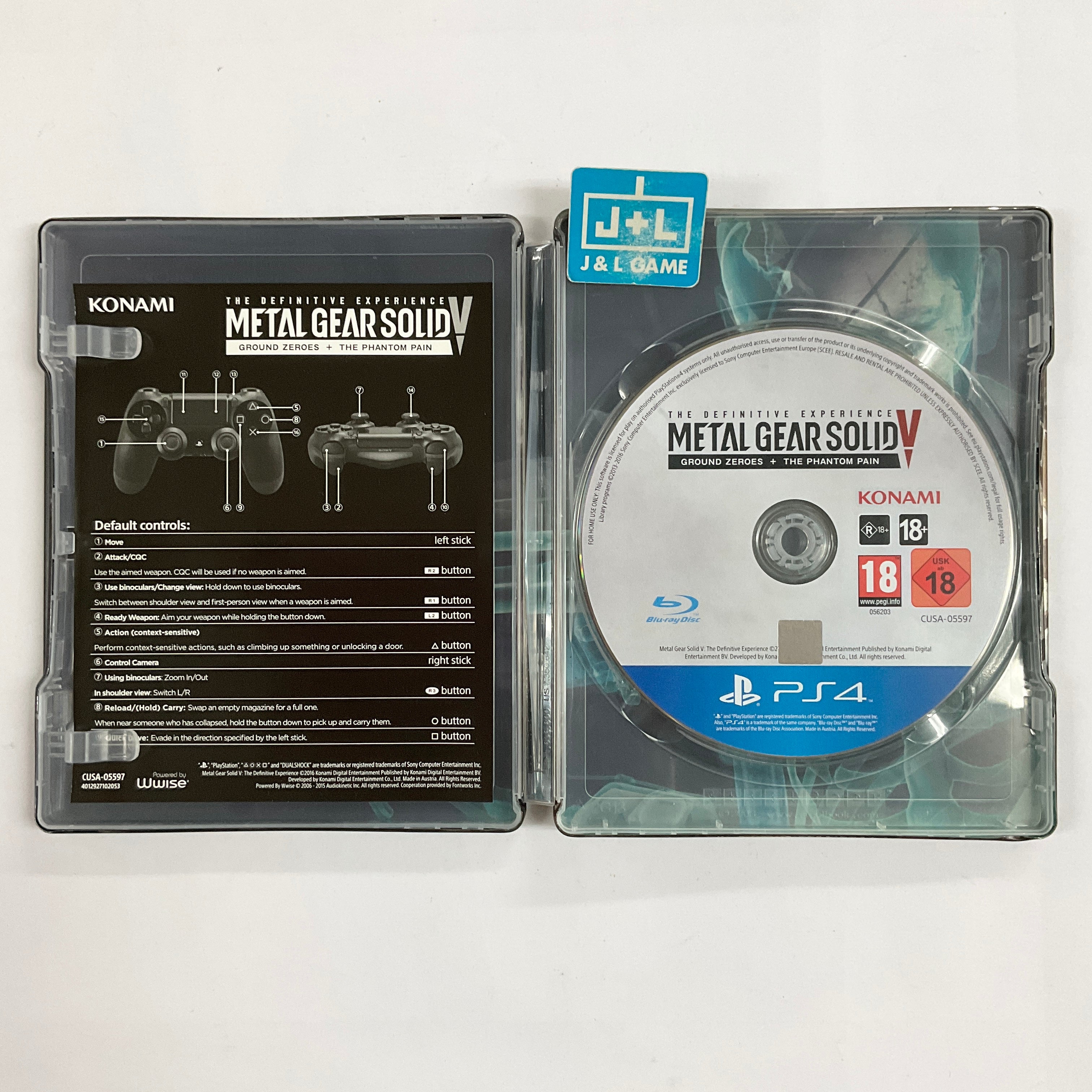 Metal Gear Solid V: The Definitive Experience (Steelbook) - (PS4) Playstation 4 [Pre-Owned] (European Import) Video Games Konami   