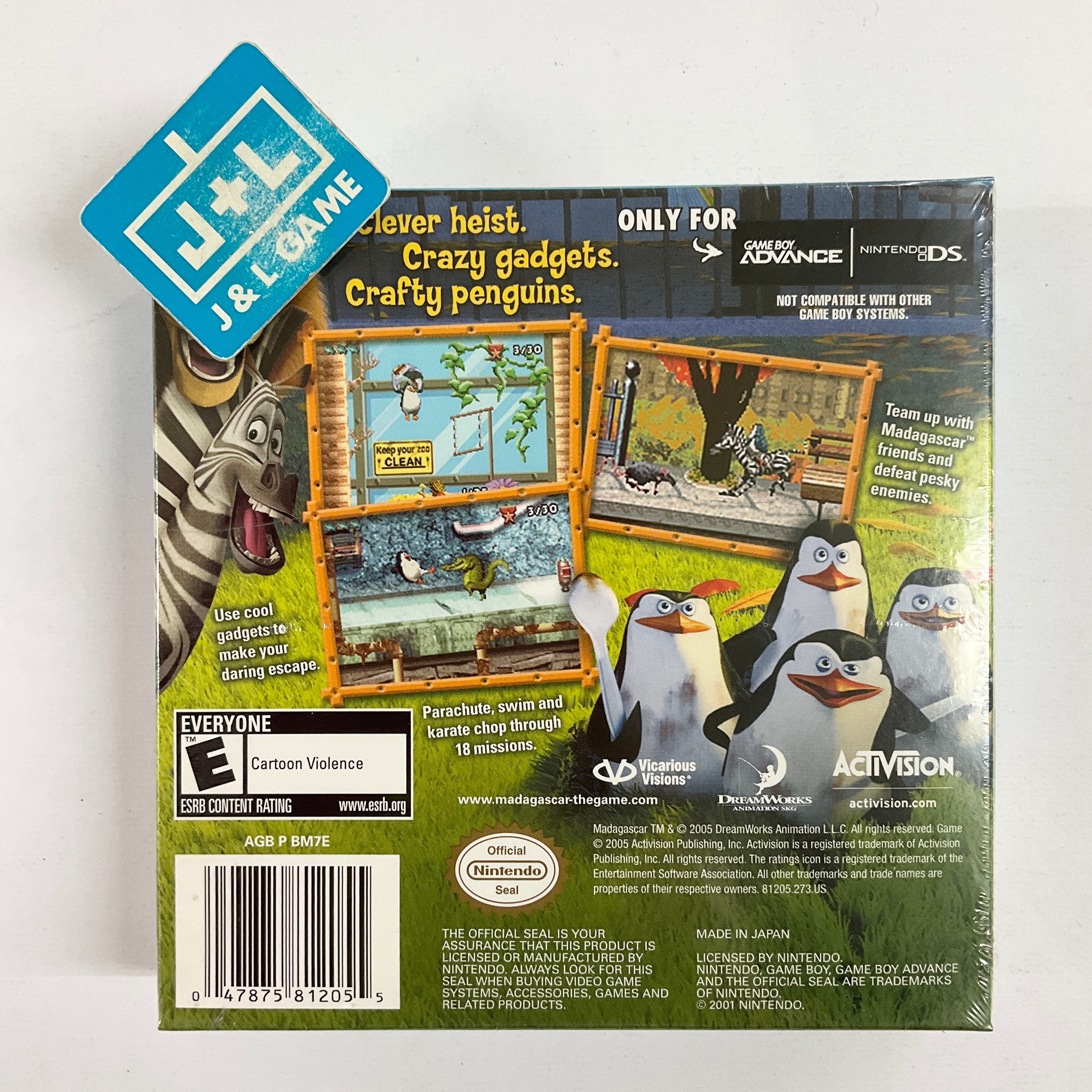 Dreamworks Madagascar: Operation Penguin - (GBA) Game Boy Advance Video Games Activision   