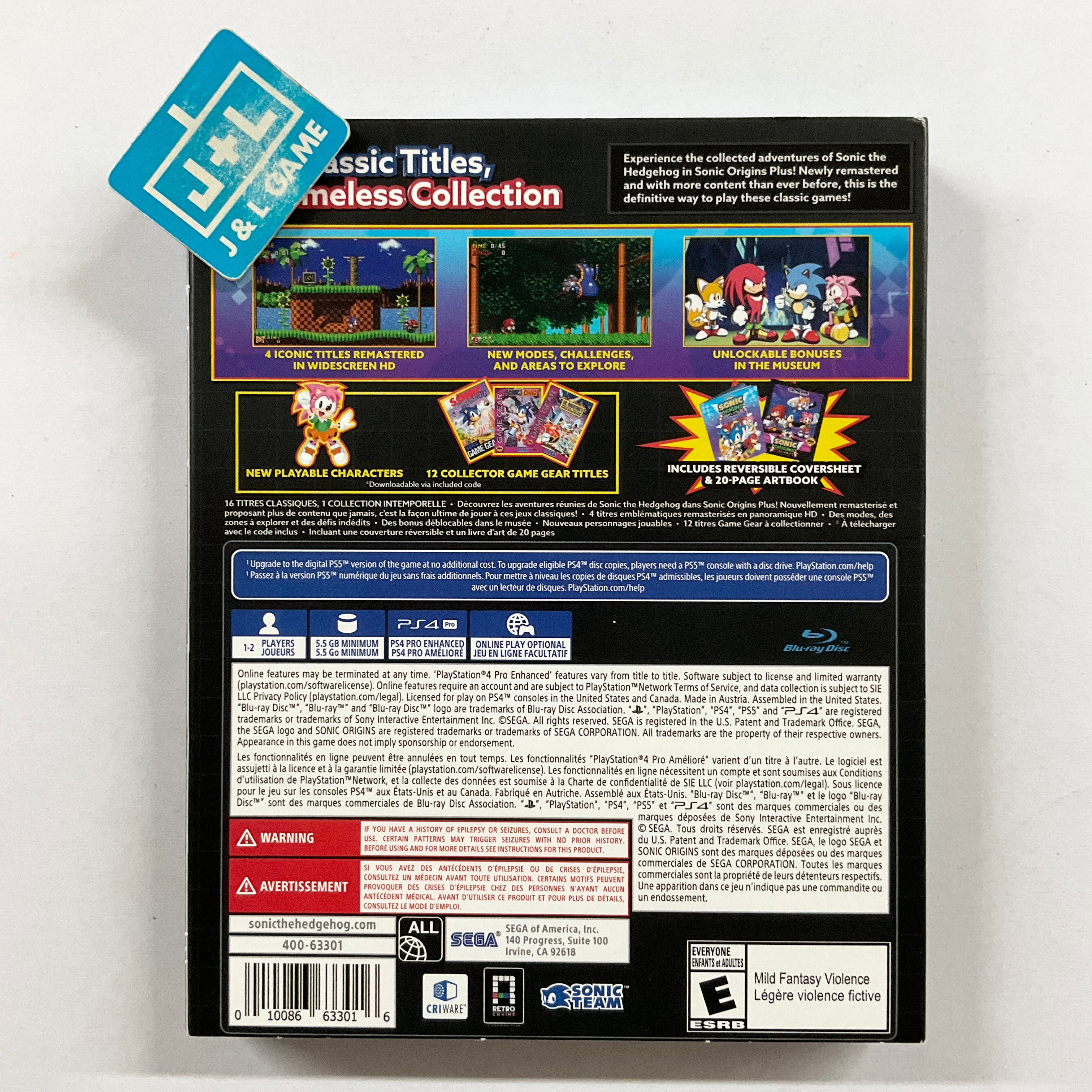 Sonic Origins Plus - (PS4) PlayStation 4 [Pre-Owned] Video Games SEGA   