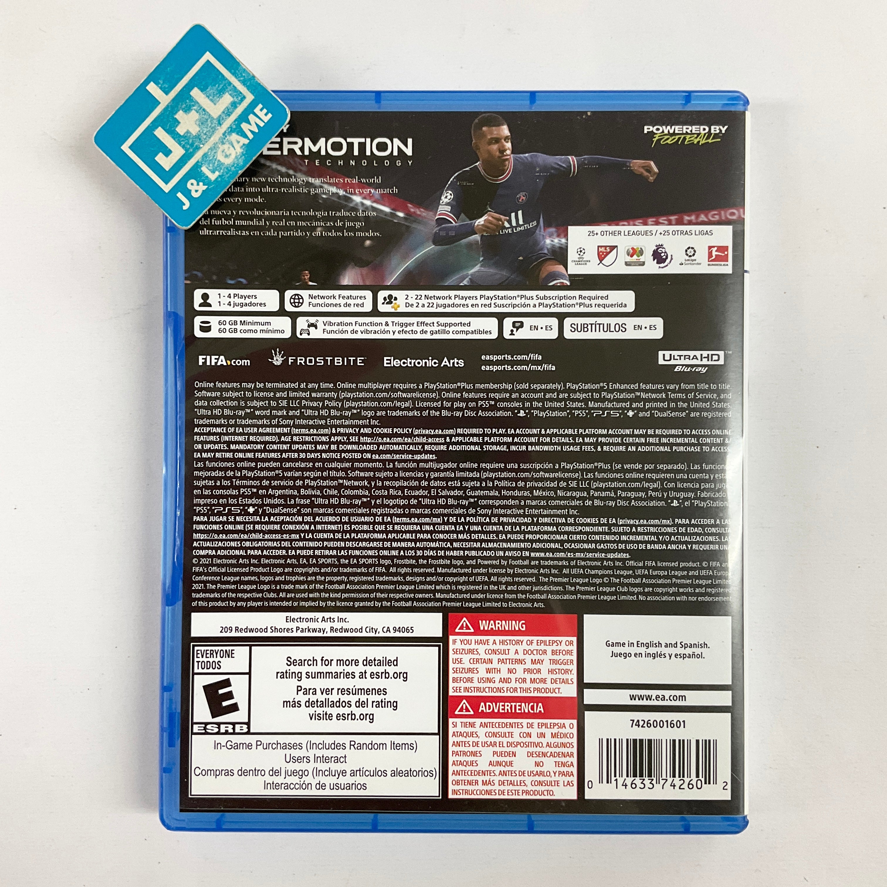 FIFA 22 - (PS5) PlayStation 5 [Pre-Owned] Video Games Electronic Arts   