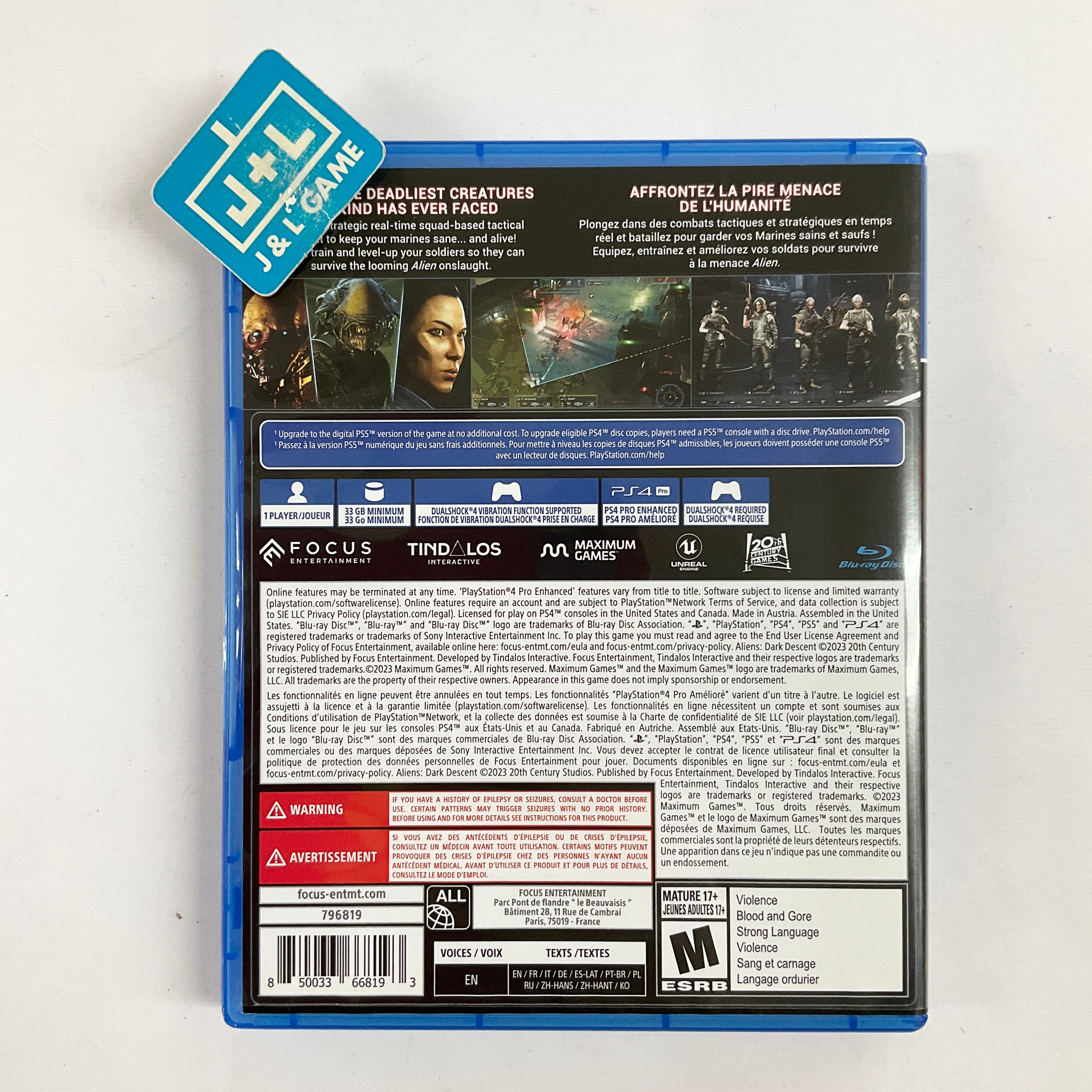 Aliens: Dark Descent - (PS4) Playstation 4 [Pre-Owned] Video Games Focus Home Interactive   