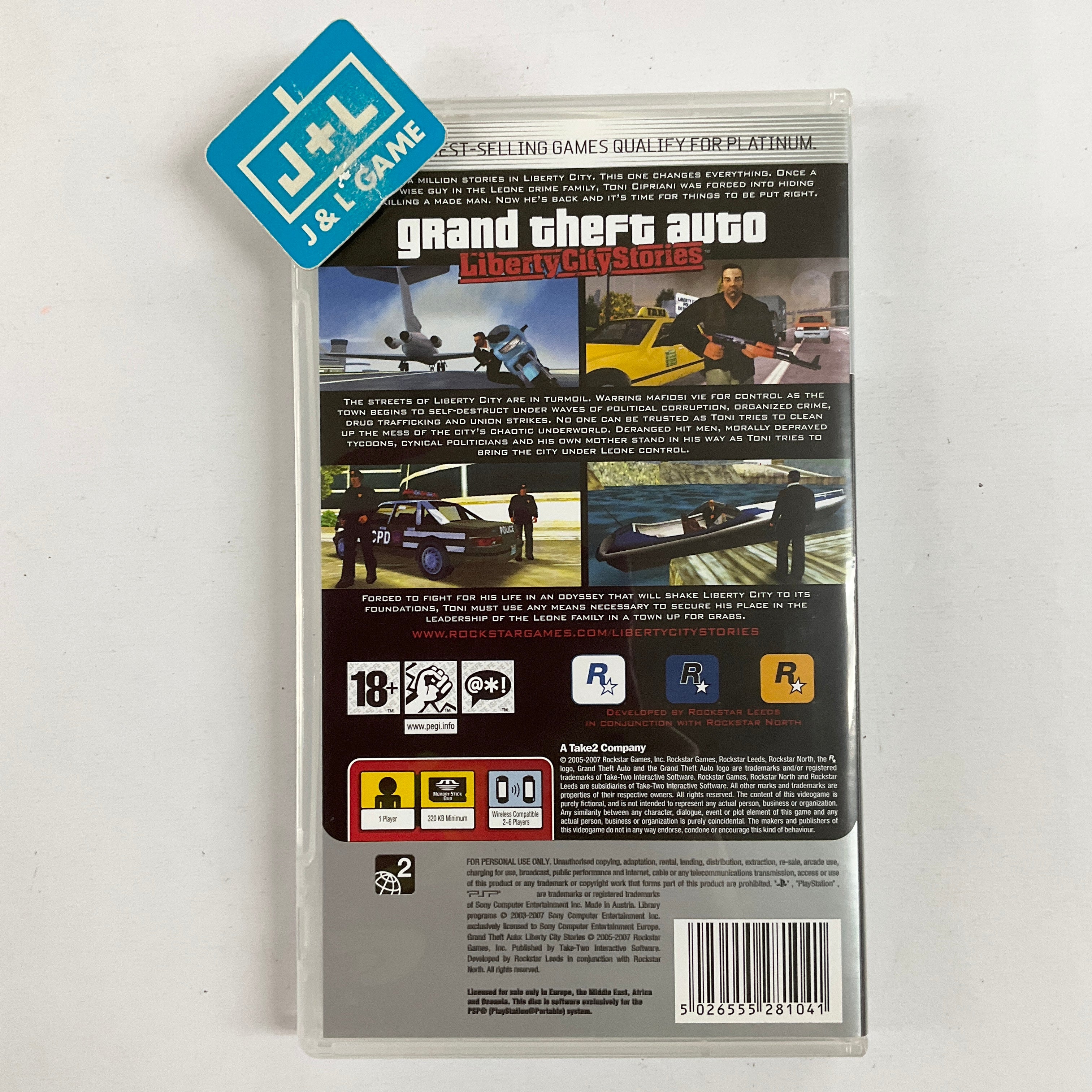 Grand Theft Auto: Liberty City Stories (Platinum) - SONY PSP [Pre-Owned] (European Import) Video Games Rockstar Games   