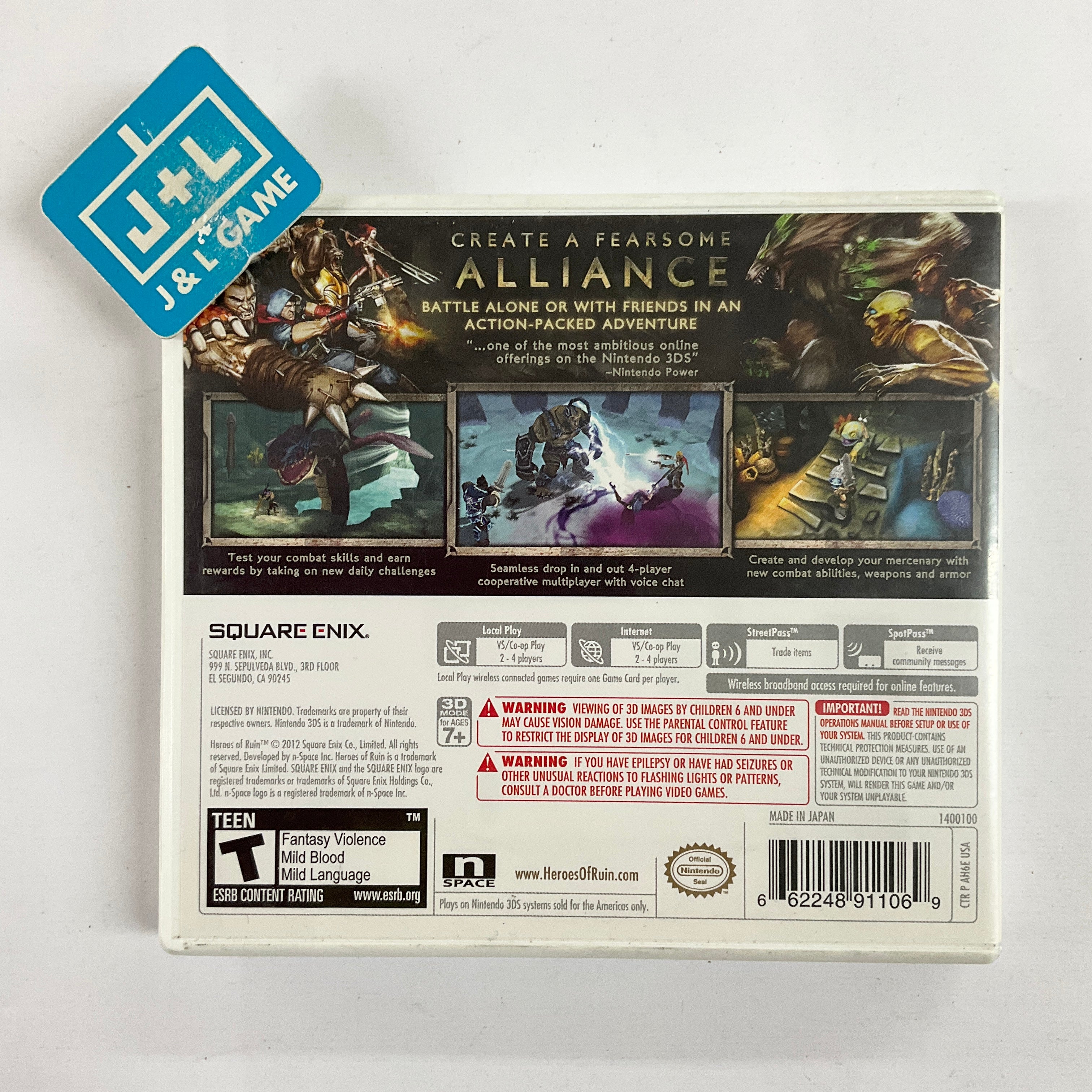 Heroes of Ruin - Nintendo 3DS [Pre-Owned] Video Games Square Enix   