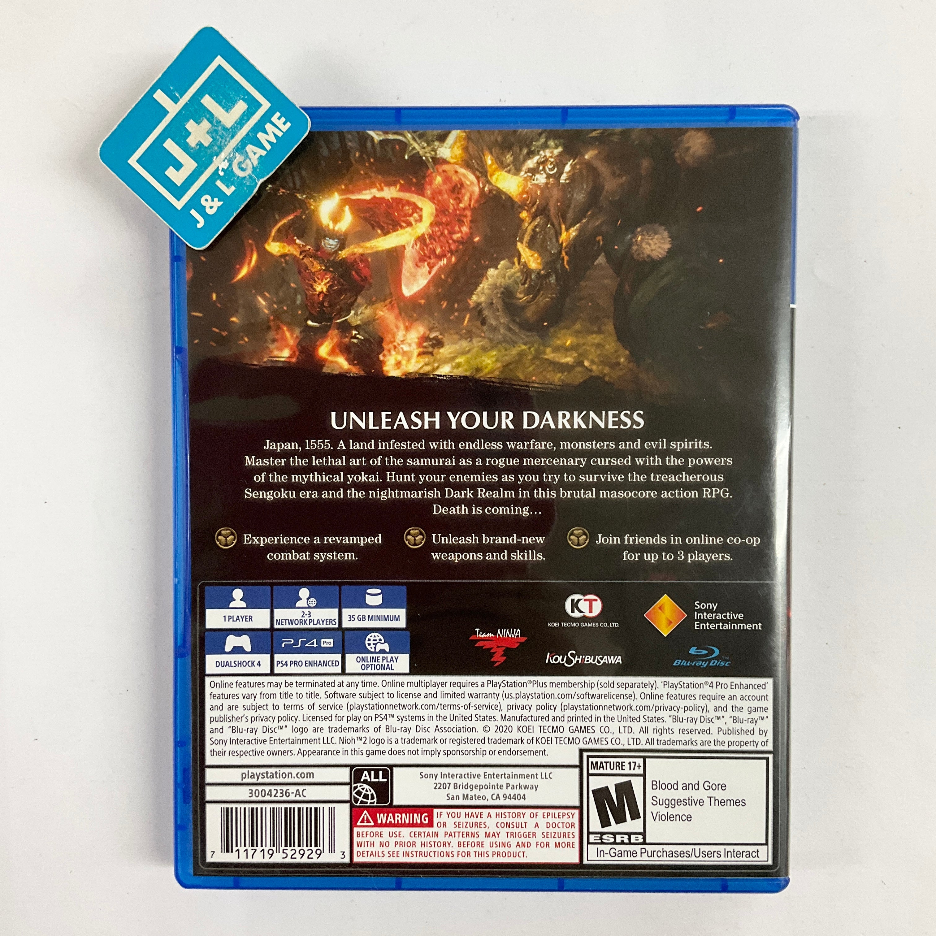 Nioh 2 - (PS4) PlayStation 4 [Pre-Owned] | J&L Game